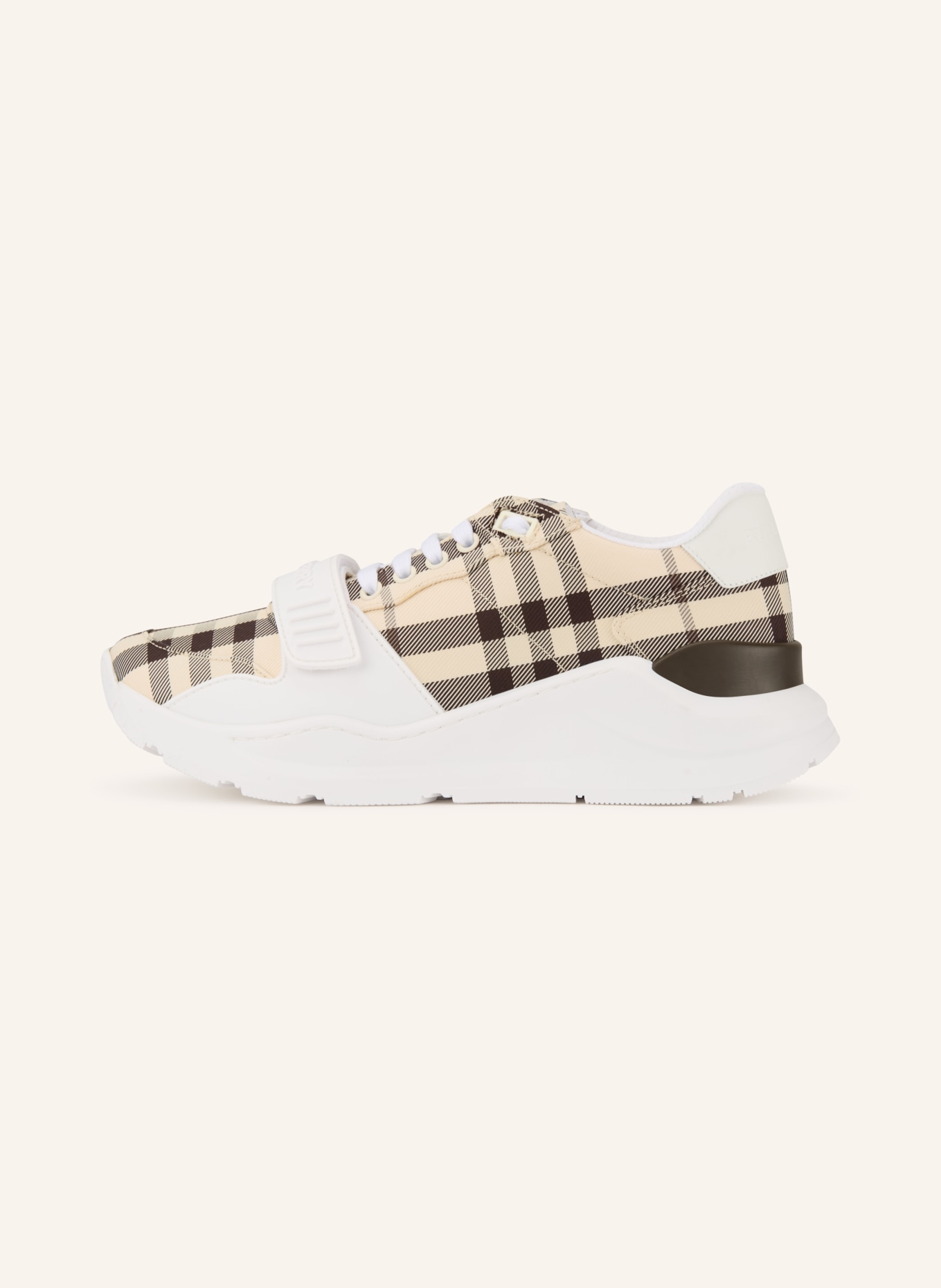 BURBERRY Sneaker: WEISS / CREME / SCHWARZ