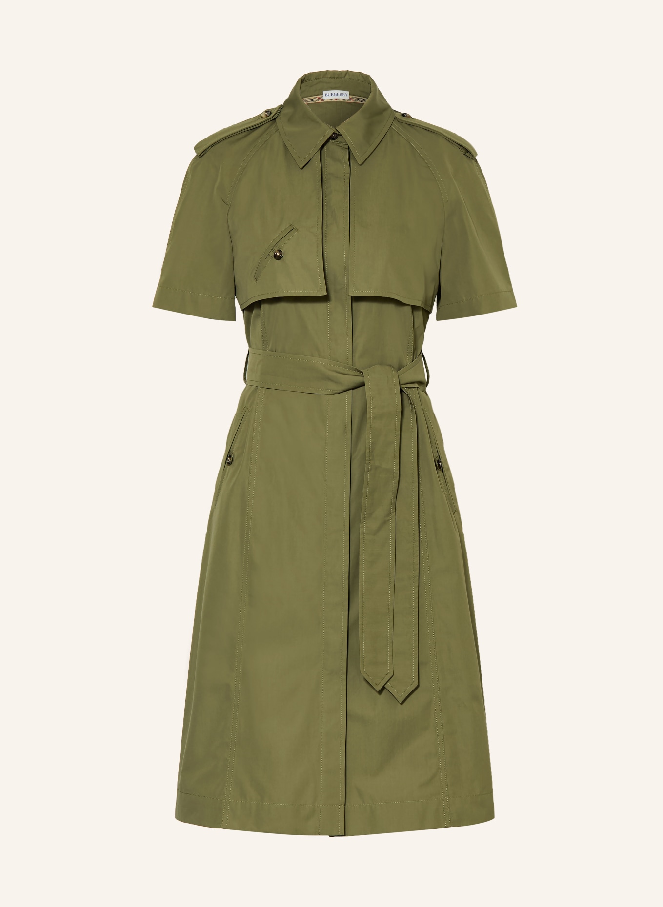 BURBERRY MARINA shirt dress: OLIVE