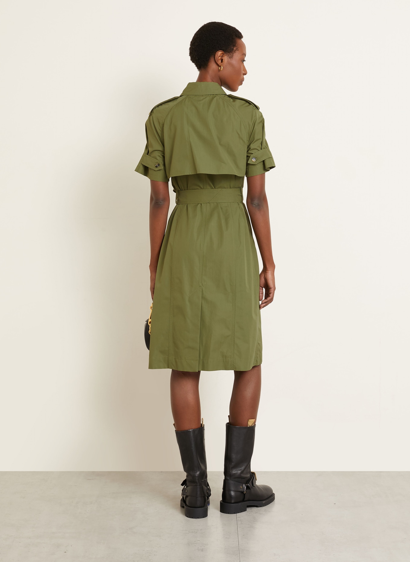 BURBERRY MARINA shirt dress: OLIVE