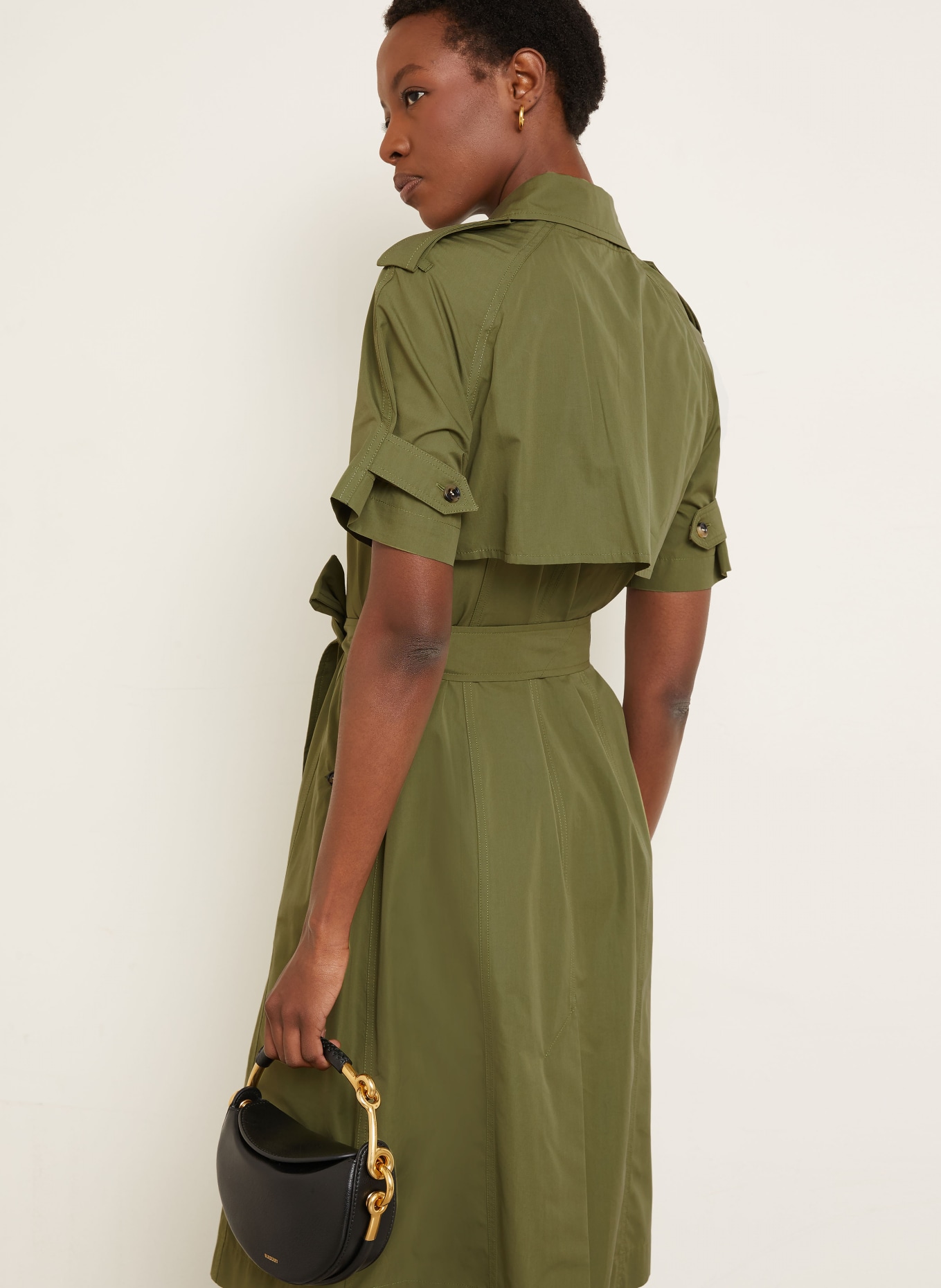 BURBERRY MARINA shirt dress: OLIVE