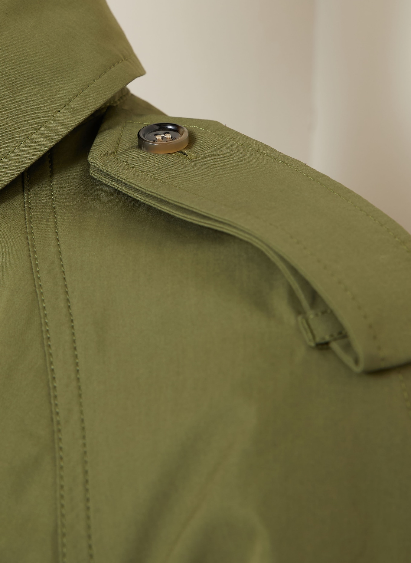 BURBERRY MARINA shirt dress: OLIVE