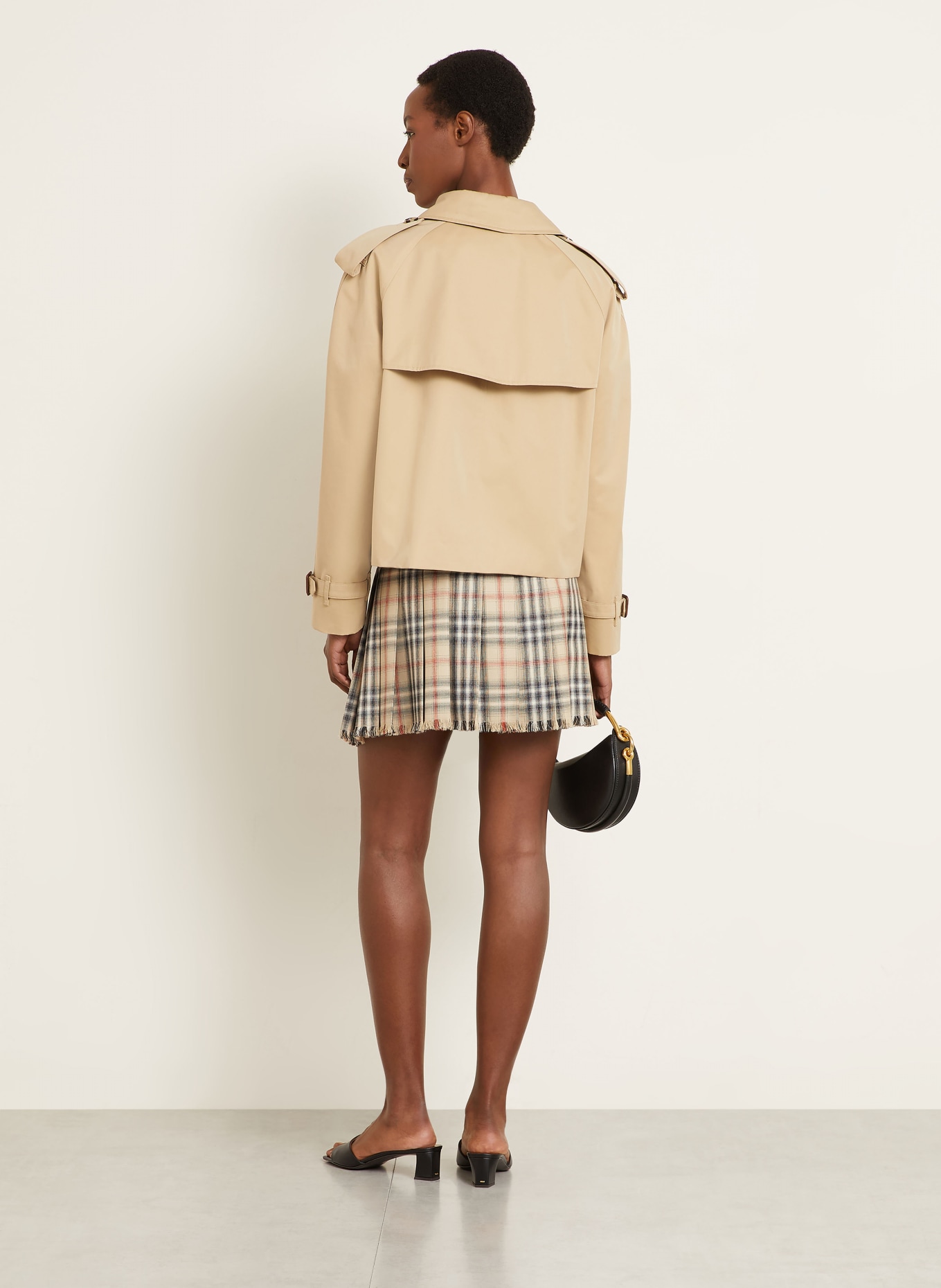 BURBERRY Wrap skirt SKYE: BEIGE / RED / BLACK