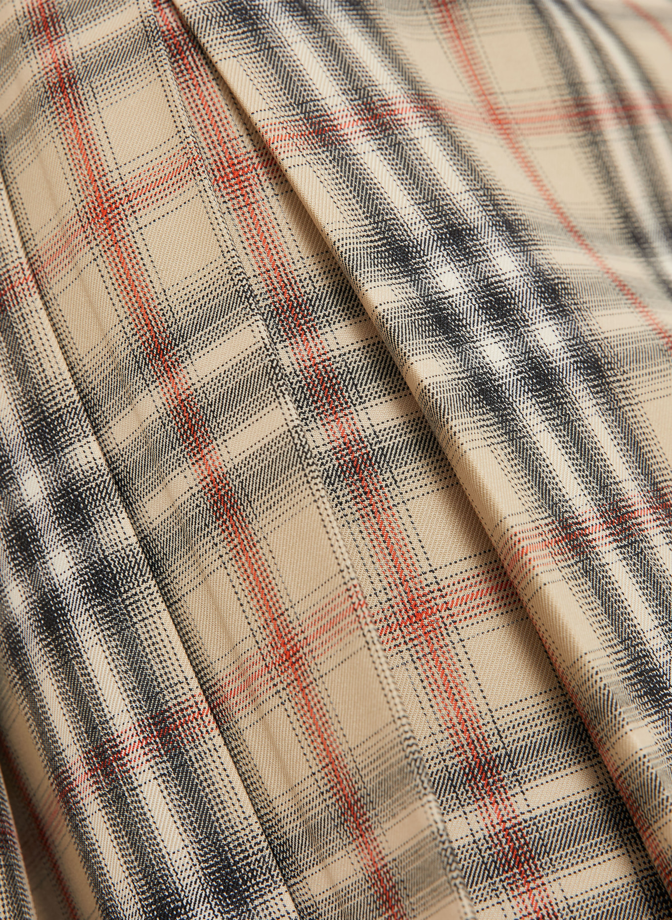 BURBERRY Wrap skirt SKYE: BEIGE / RED / BLACK