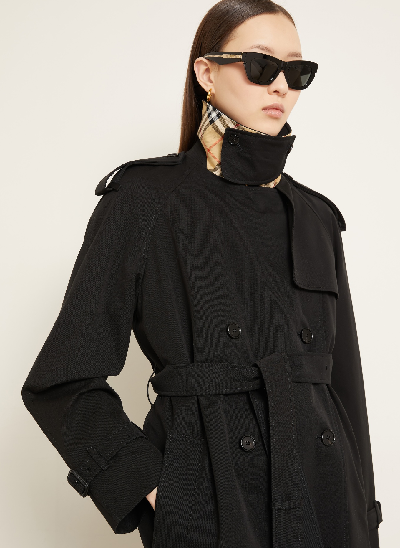 BURBERRY Trenchcoat CASTLEFORD: ČERNÁ