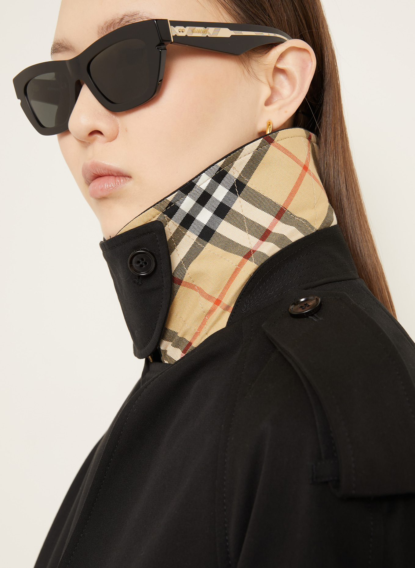 BURBERRY Trenchcoat CASTLEFORD: ČERNÁ