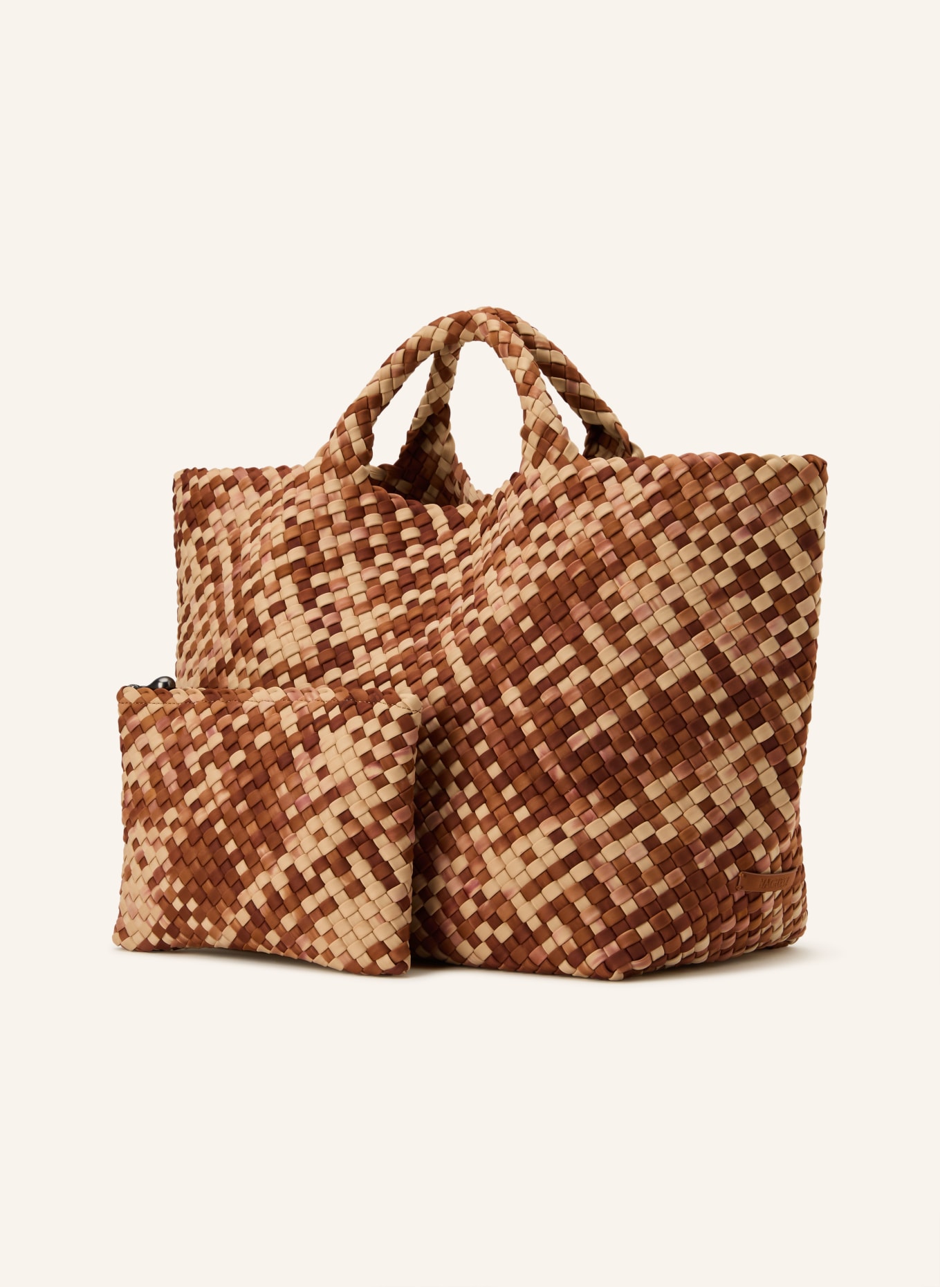 Naghedi Handtasche ST BARTHS mit Pouch: HELLBRAUN / BRAUN