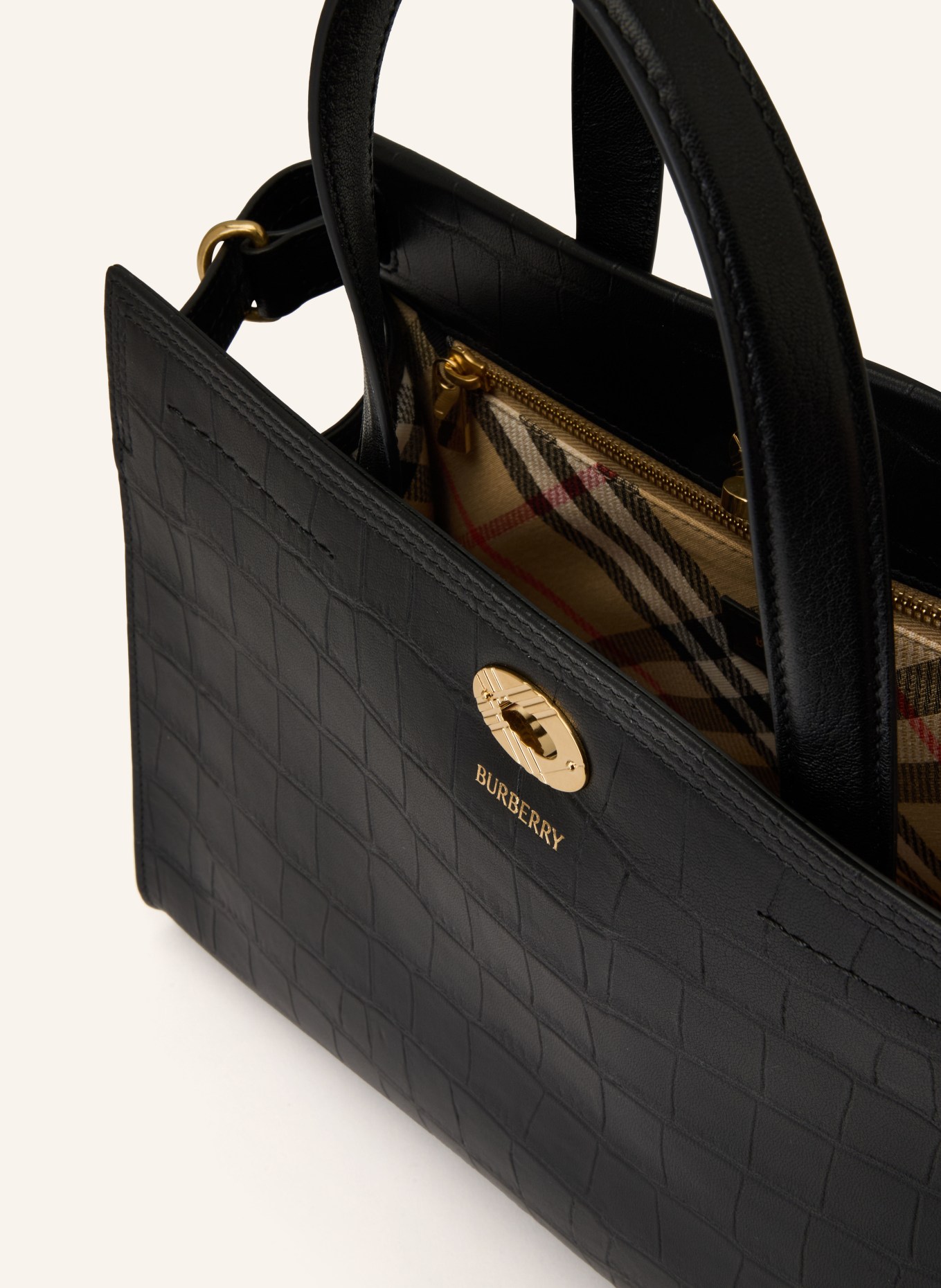 BURBERRY Handtasche COTSWOLDS: SCHWARZ