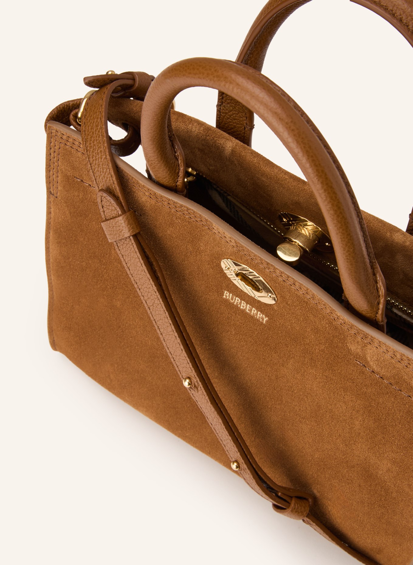 BURBERRY Torebka COTSWOLDS: KONIAKOWY / ZŁOTY