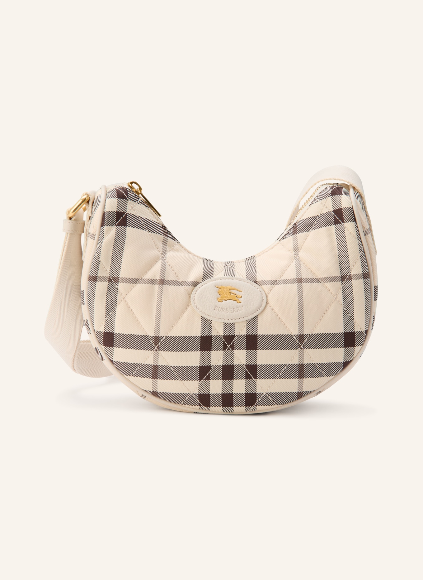 BURBERRY HORSESHOE shoulder bag: CREAM / BLACK
