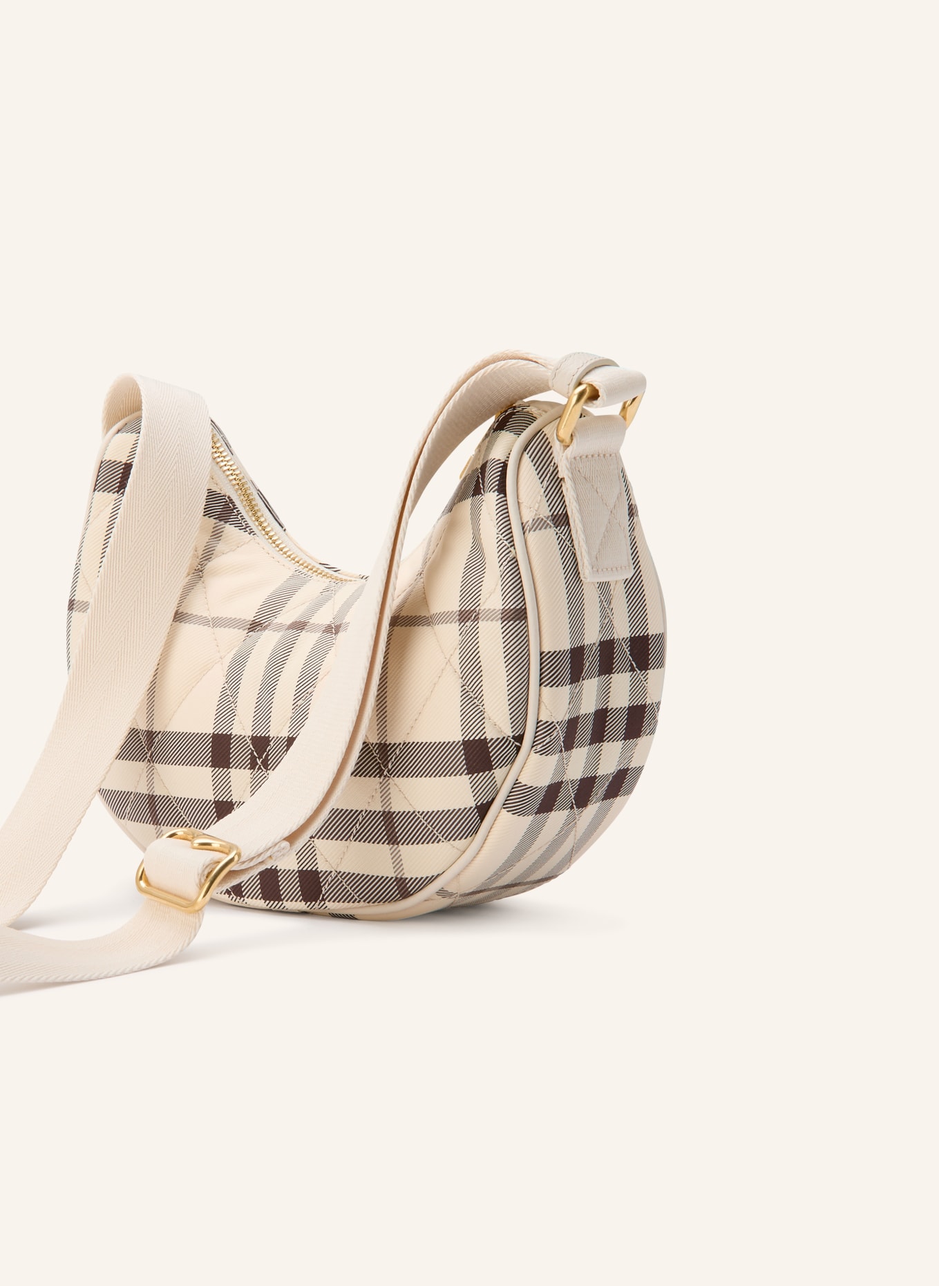 BURBERRY HORSESHOE shoulder bag: CREAM / BLACK