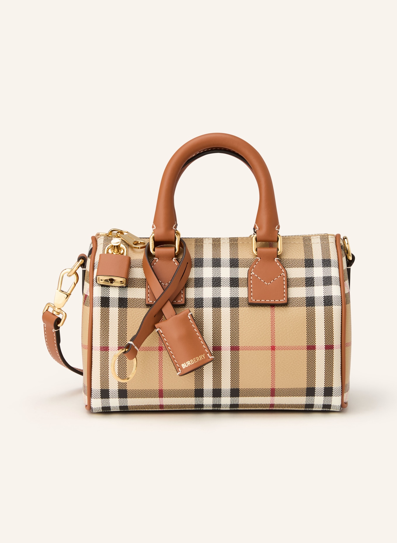 BURBERRY Umhängetasche: CAMEL / BRAUN / WEISS