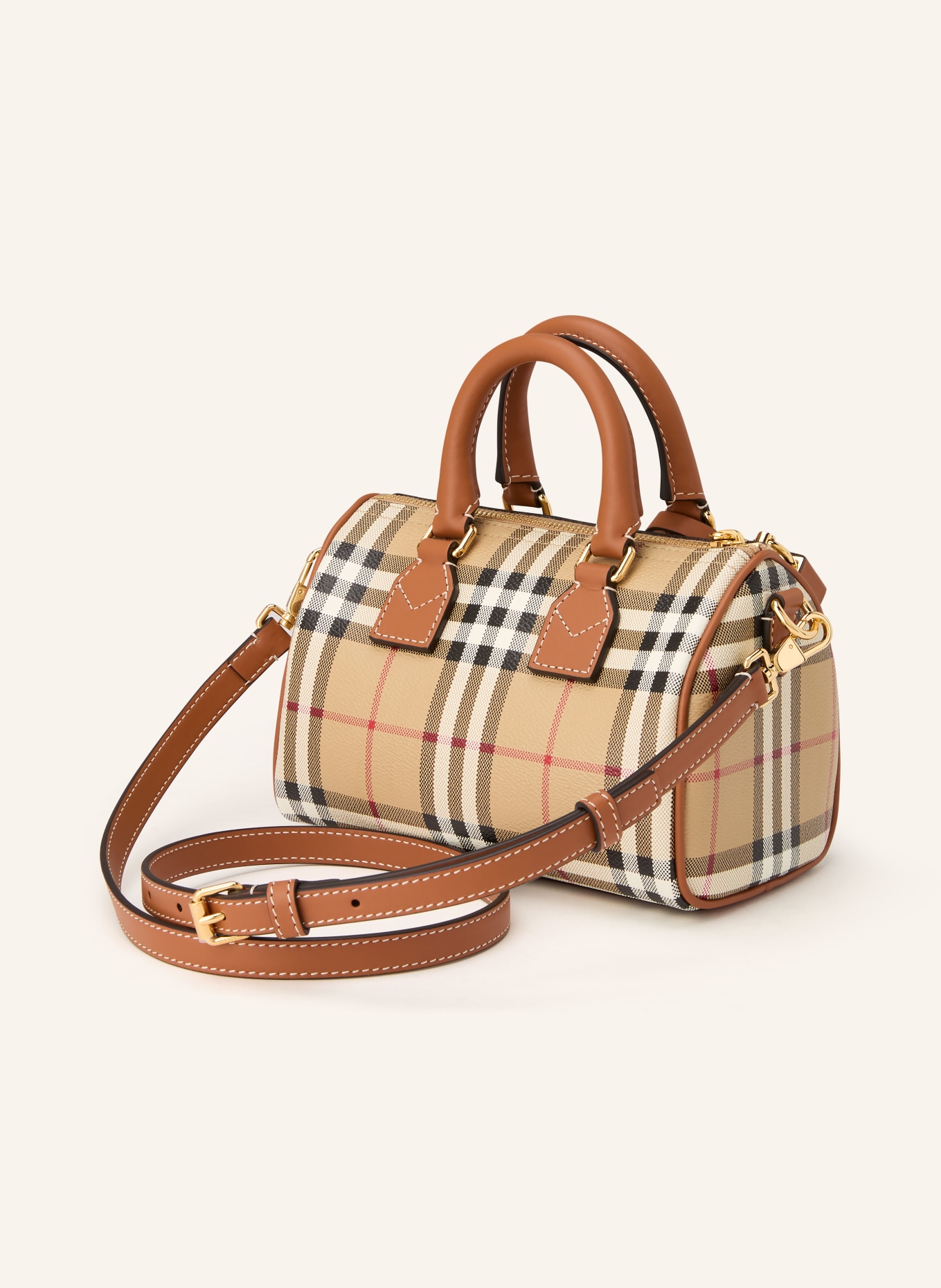 BURBERRY Umhängetasche: CAMEL / BRAUN / WEISS