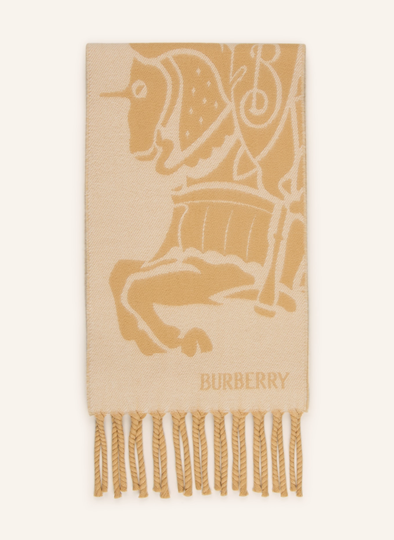 BURBERRY scarf: CAMEL / CREAM