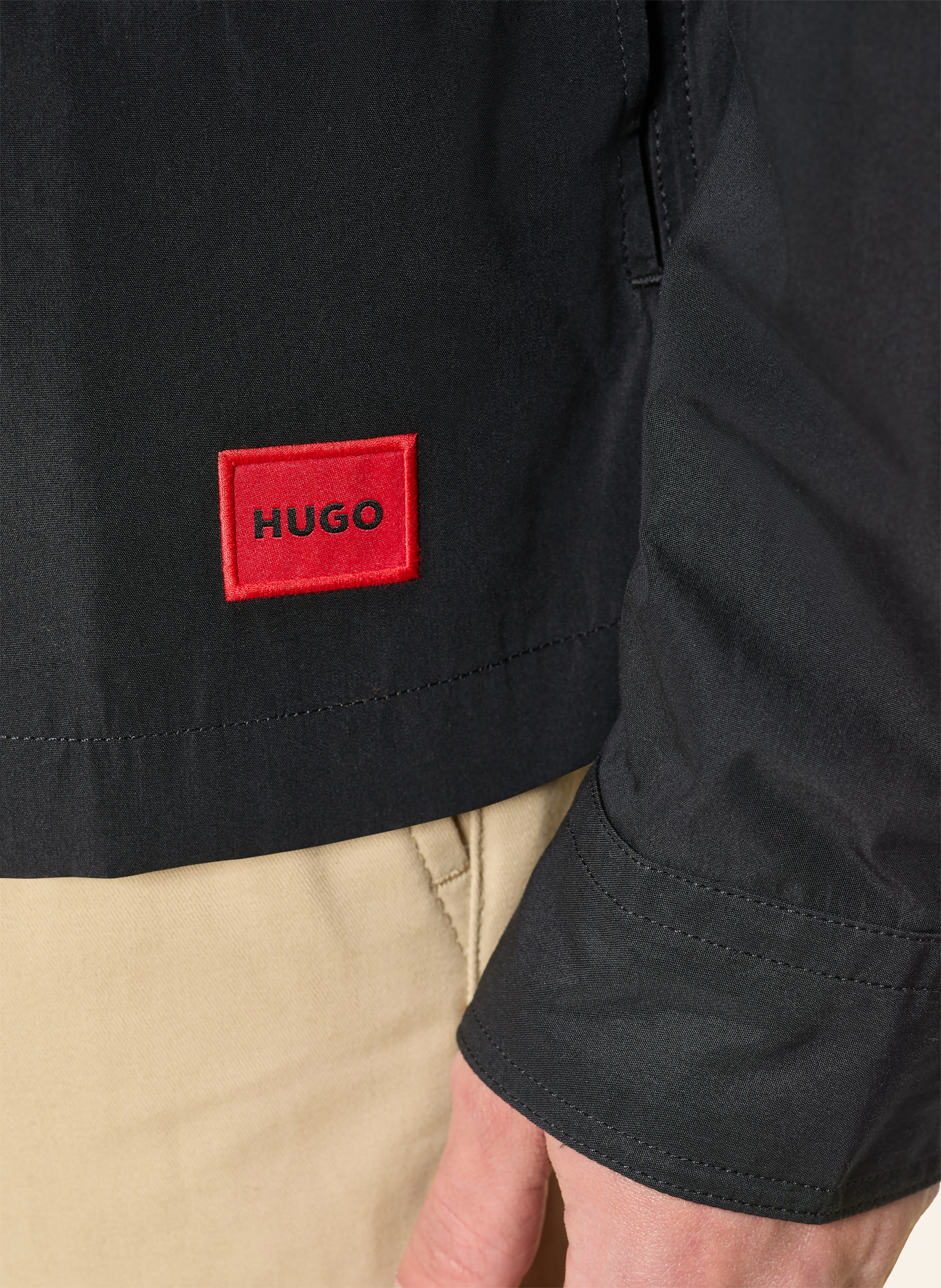 HUGO Overjacket EVALOM: SCHWARZ