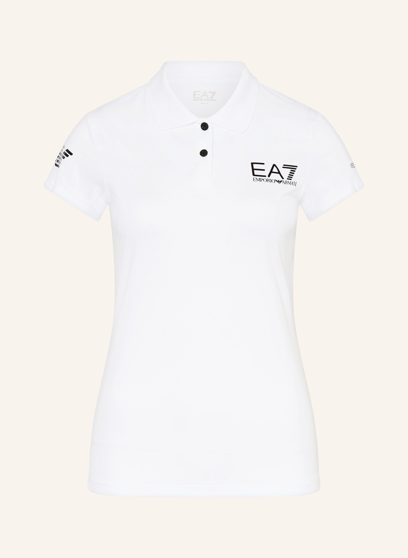 EA7 EMPORIO ARMANI Funktions-Poloshirt: WEISS
