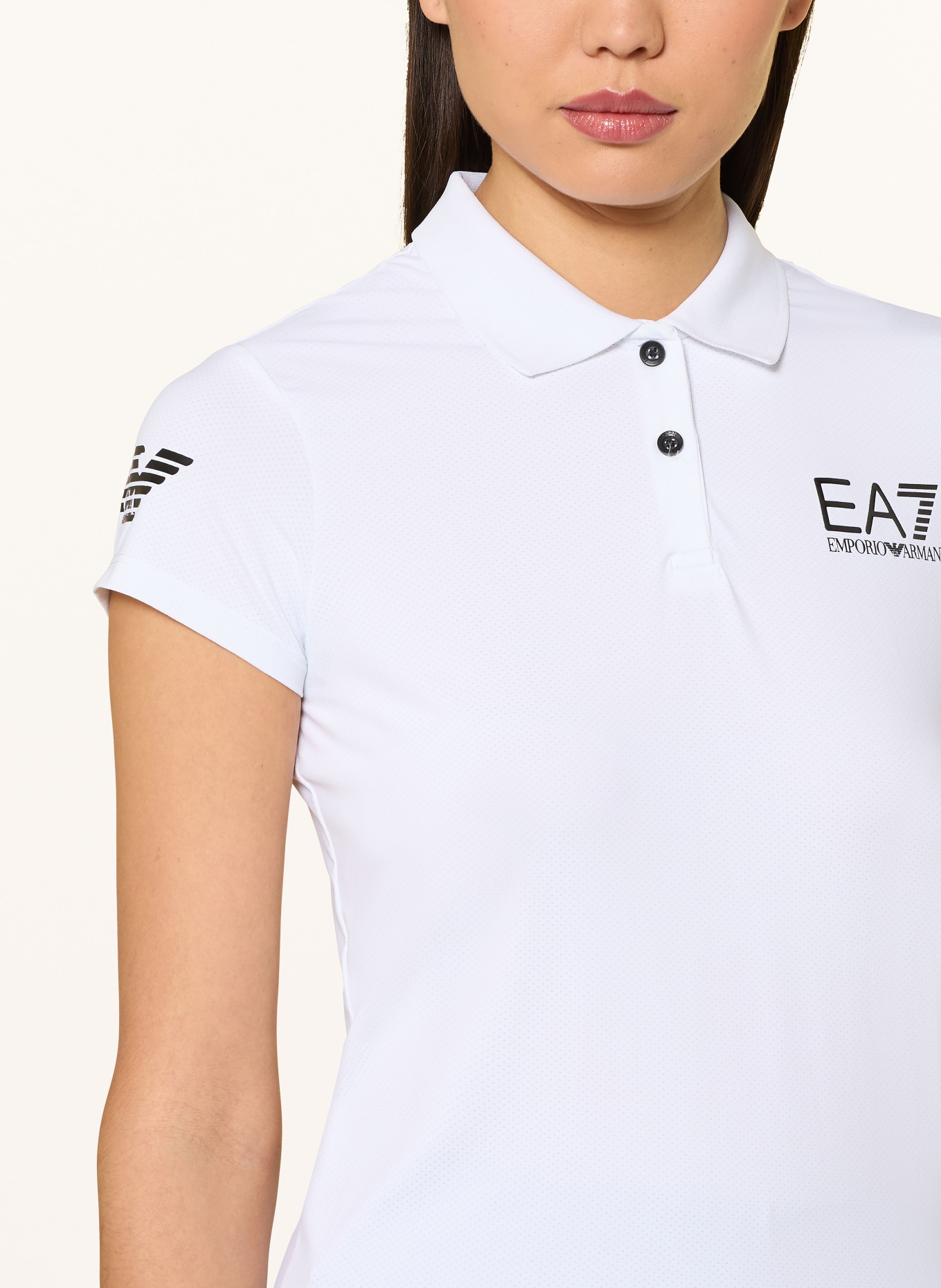 EA7 EMPORIO ARMANI Funktions-Poloshirt: WEISS