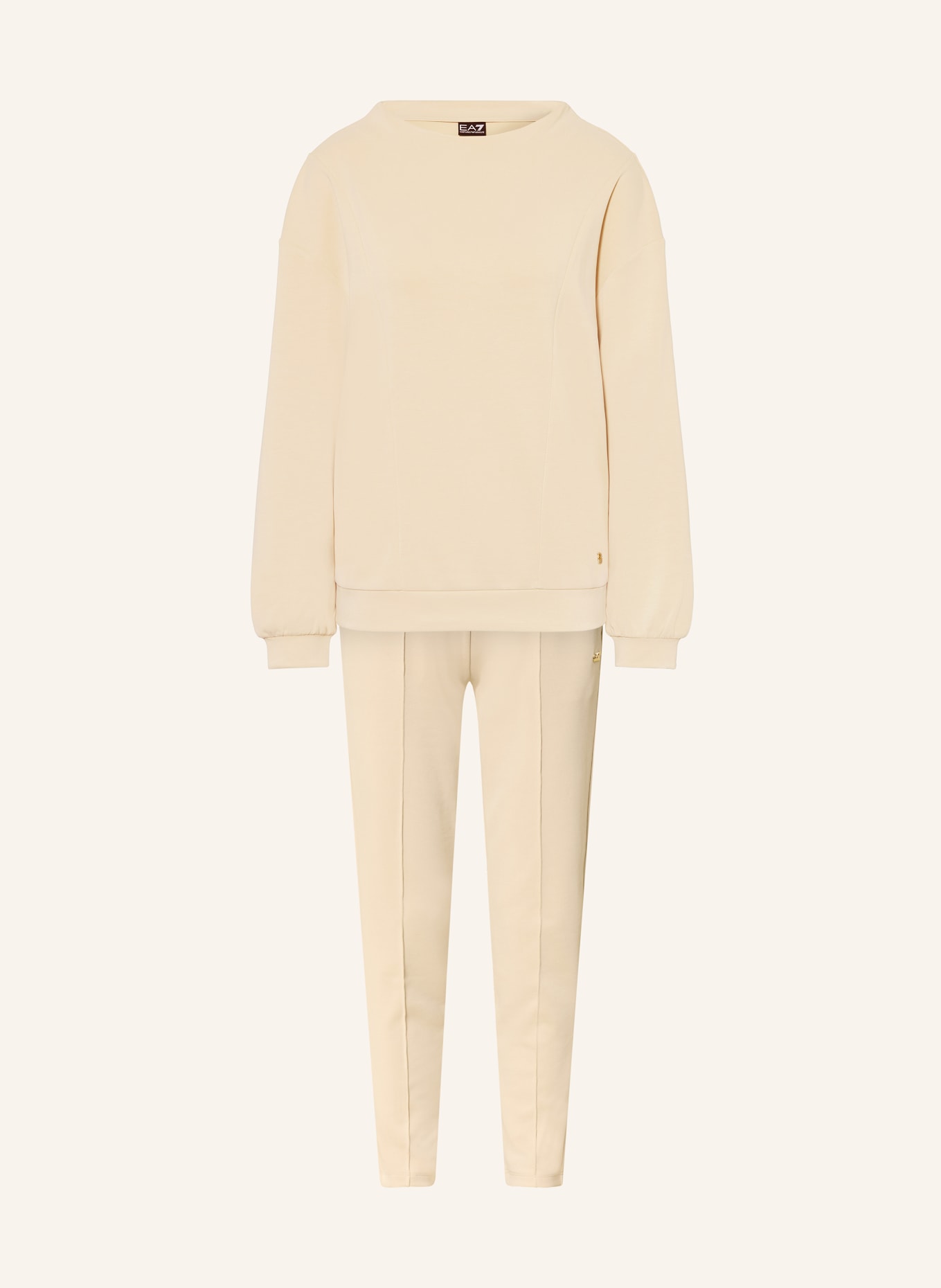 EA7 EMPORIO ARMANI Sada: mikina a tepláky: BÉŽOVÁ