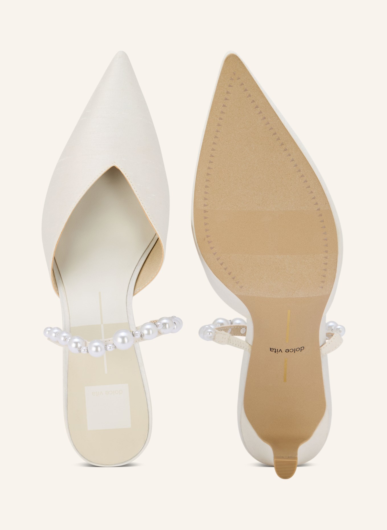 Dolce Vita Mules KANIKA mit Schmuckperlen: CREME