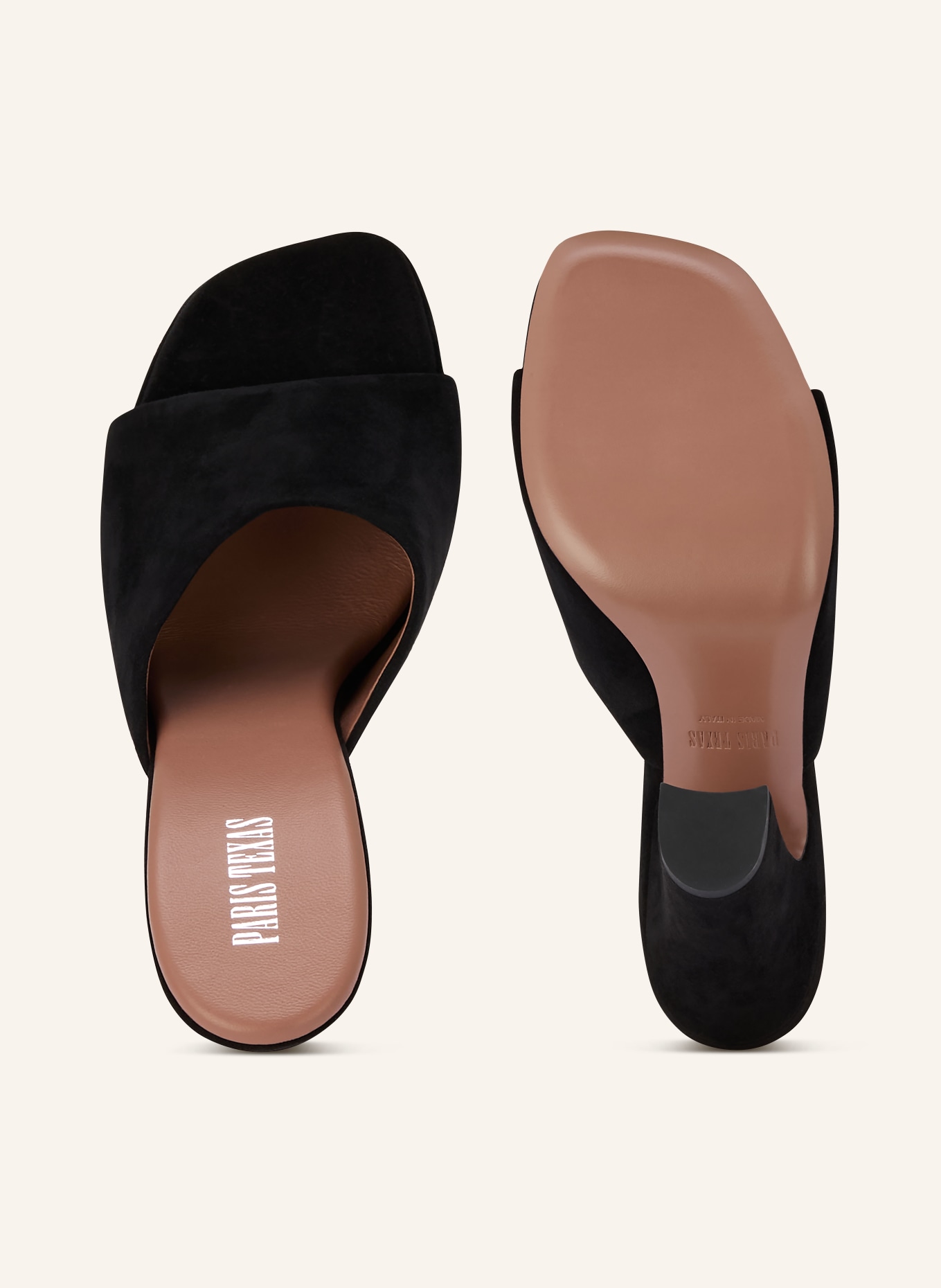 PARIS TEXAS AVA mules: BLACK