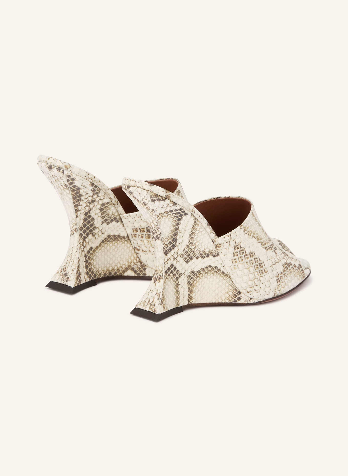PARIS TEXAS Wedges NINA: ECRU / KHAKI