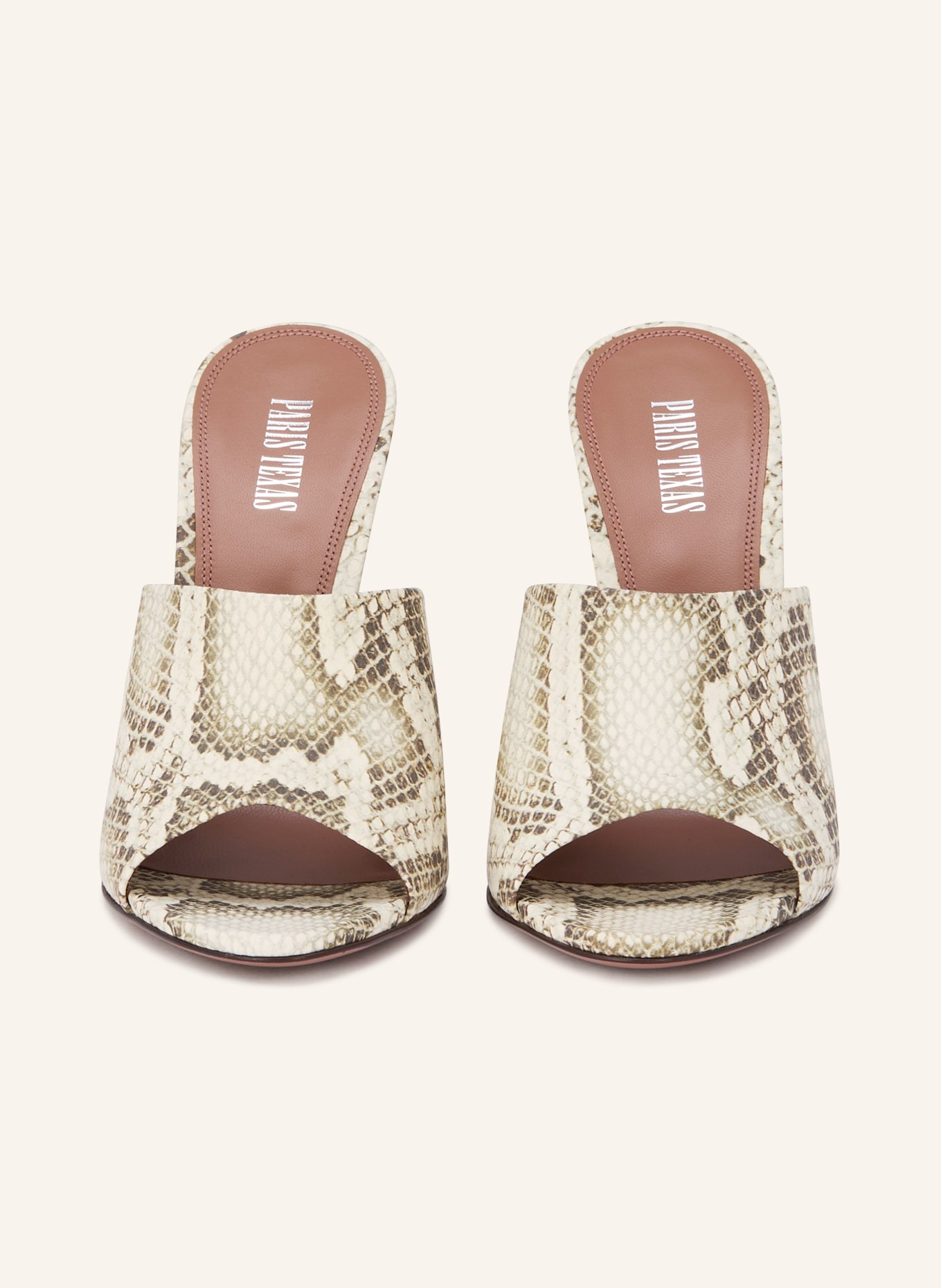 PARIS TEXAS Wedges NINA: ECRU / KHAKI