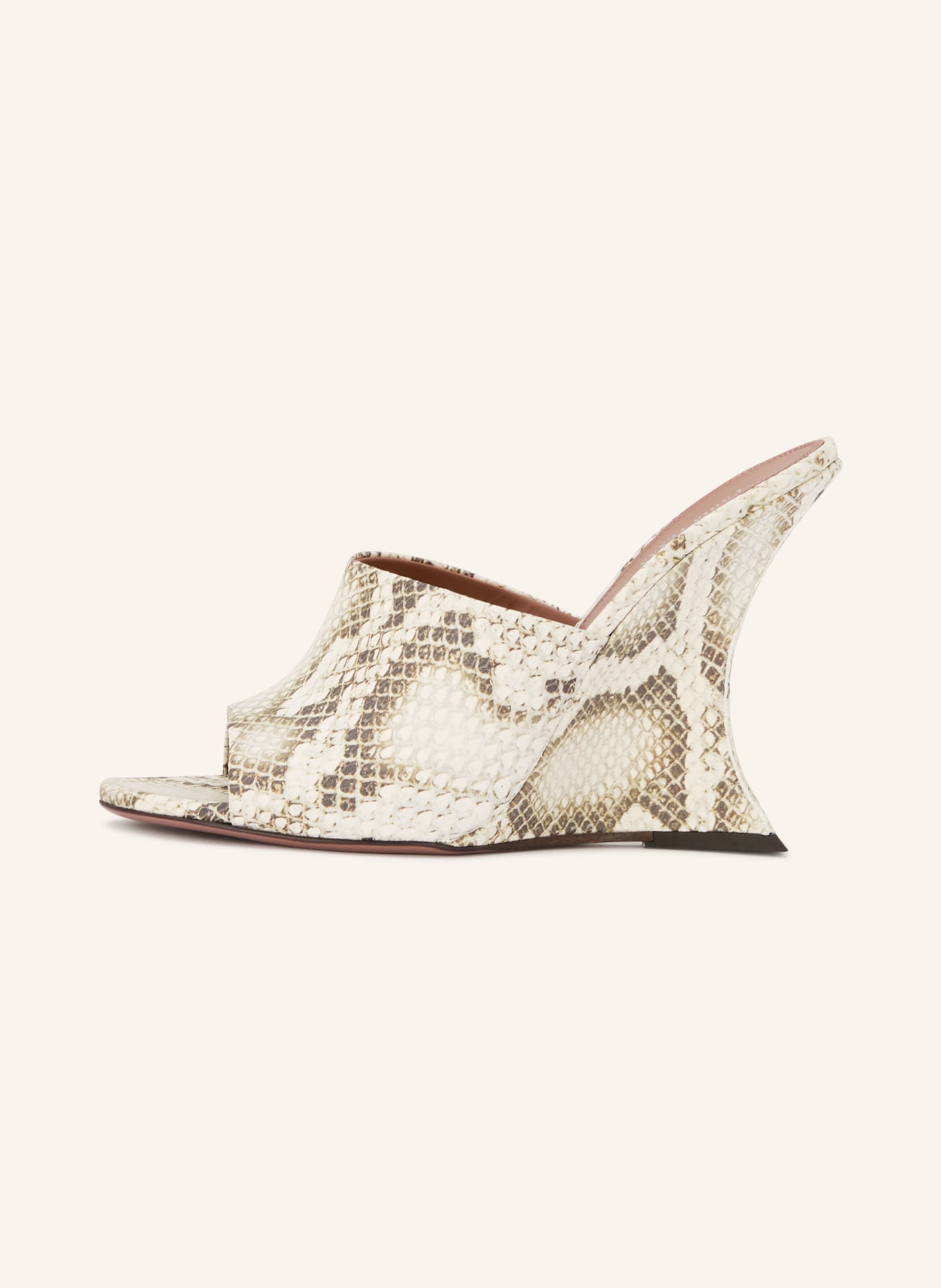 PARIS TEXAS Wedges NINA: ECRU / KHAKI