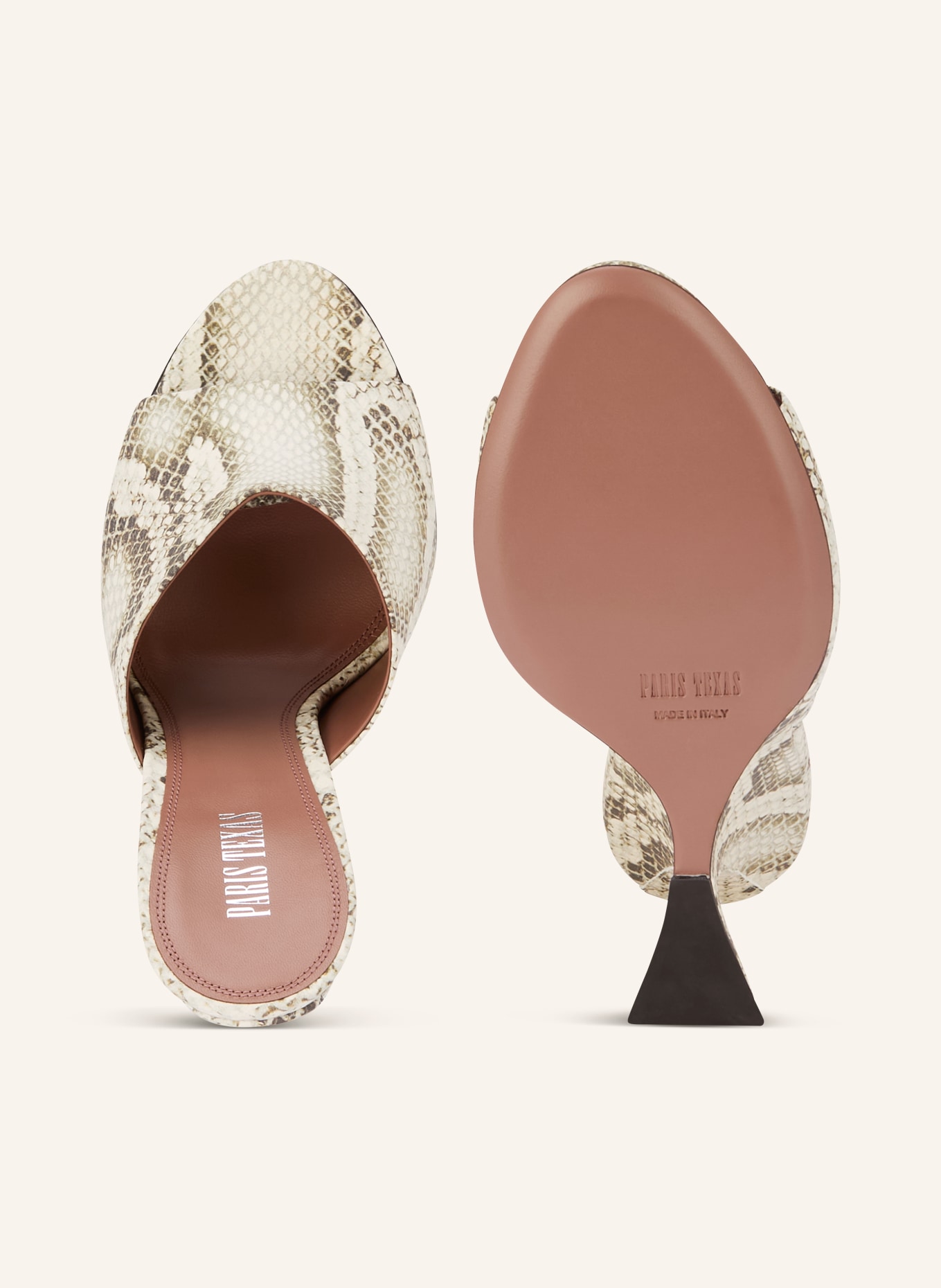 PARIS TEXAS Wedges NINA: ECRU / KHAKI