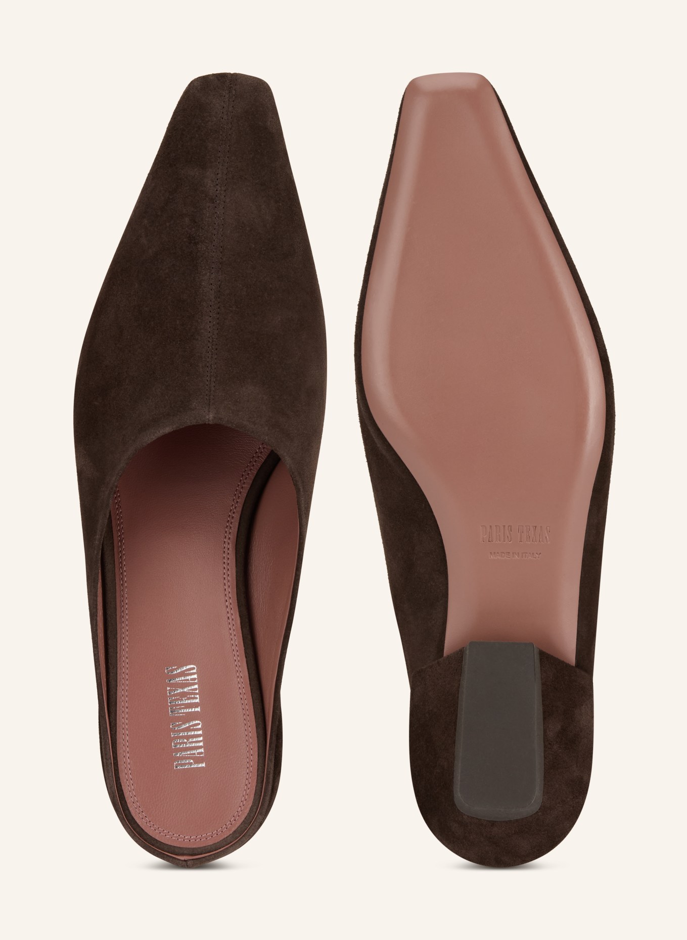 PARIS TEXAS Mules BELLE: DUNKELBRAUN