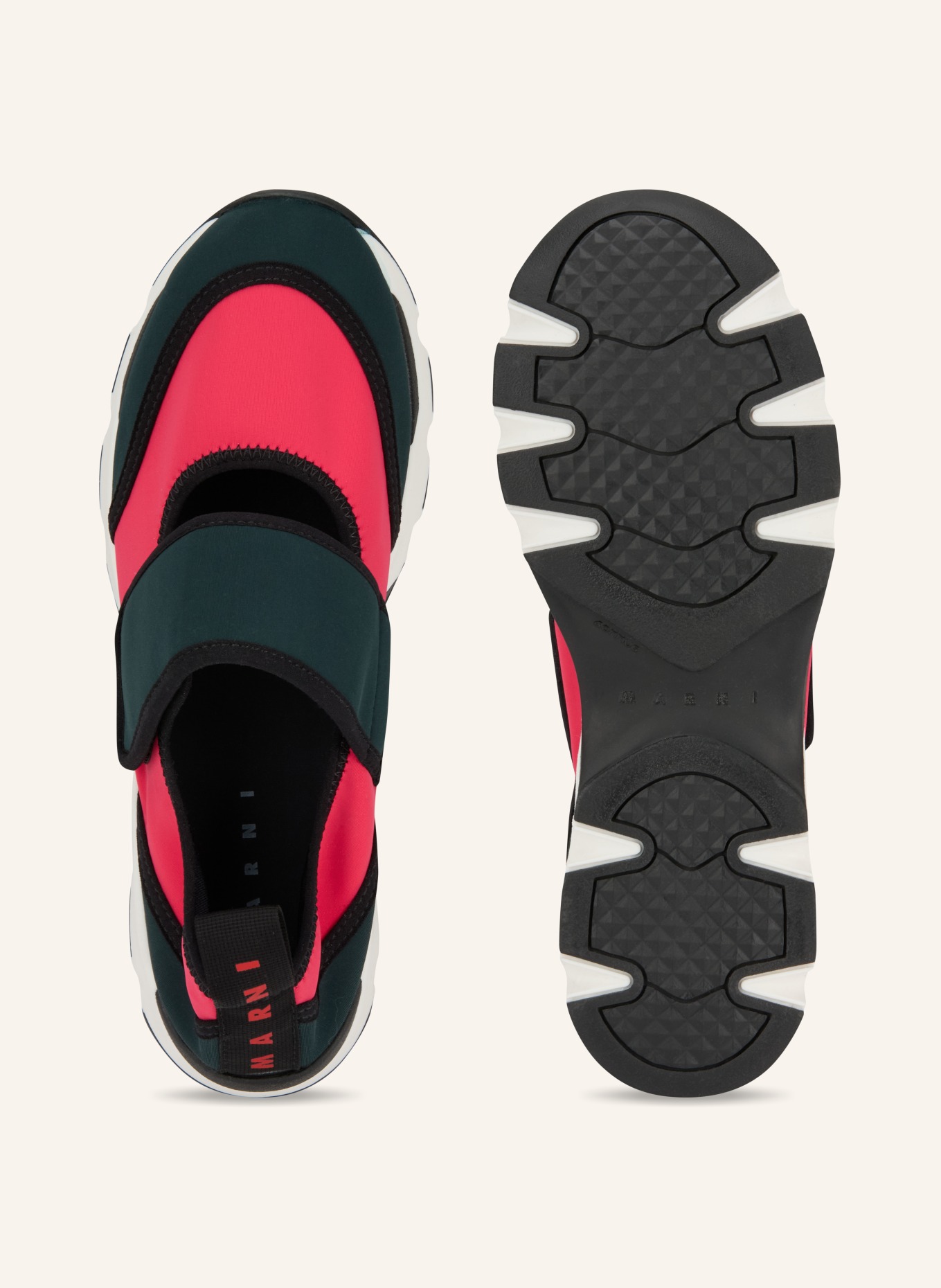 MARNI trampki: FUKSJA / PETROL / CZARNY