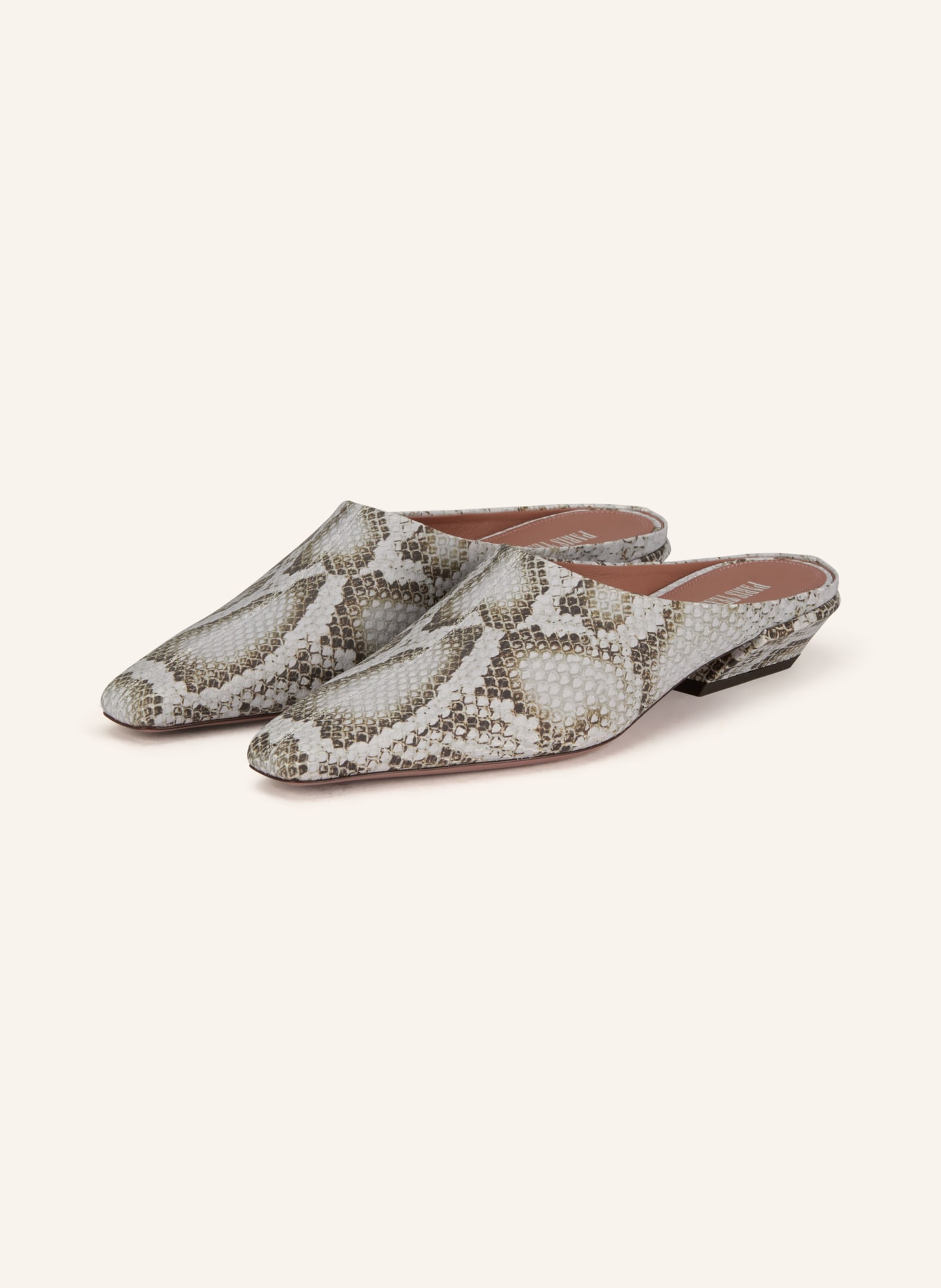 PARIS TEXAS Mules BELLE: BLAUGRAU / KHAKI