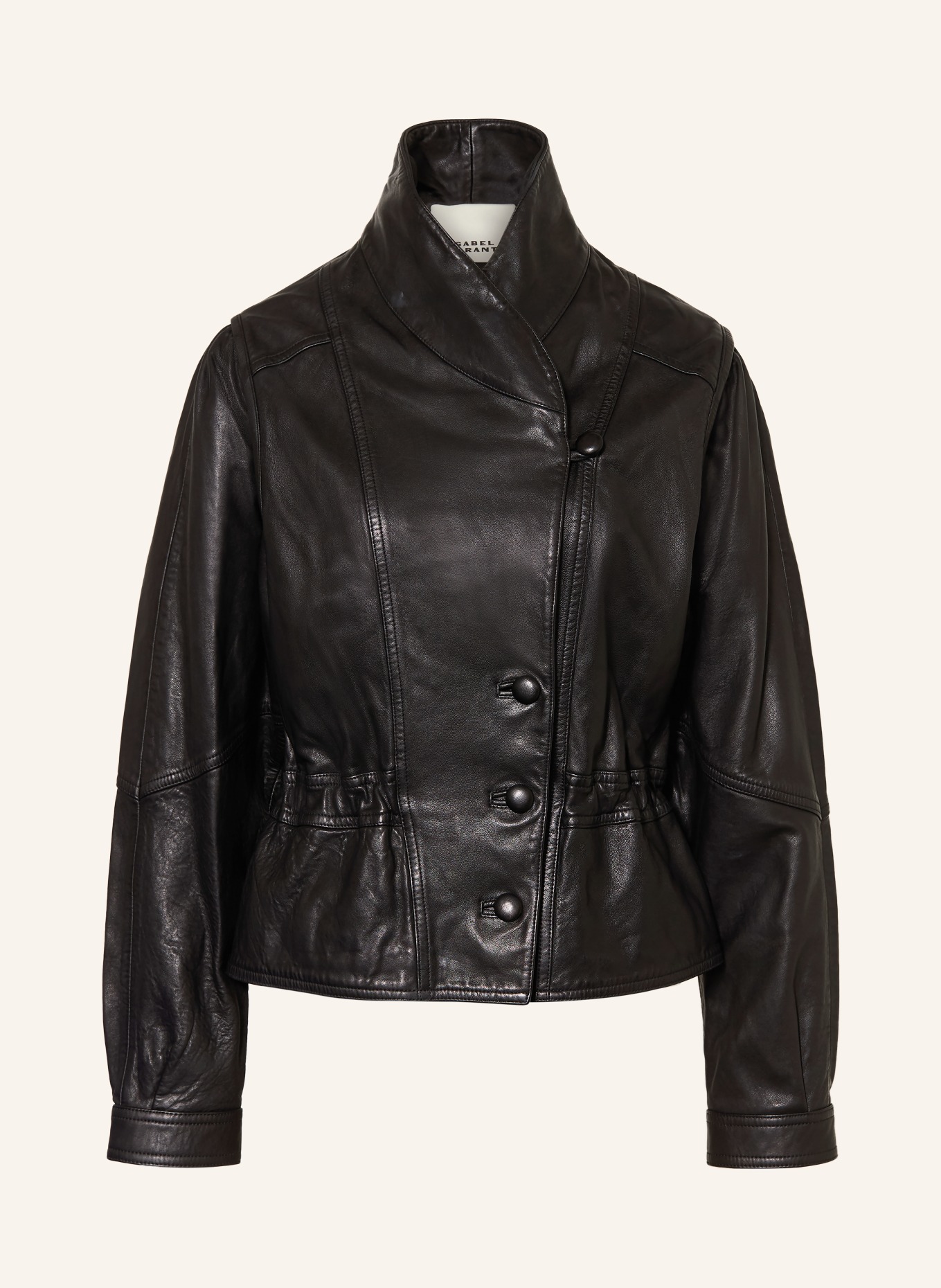 ISABEL MARANT TRESSY leather jacket: BLACK