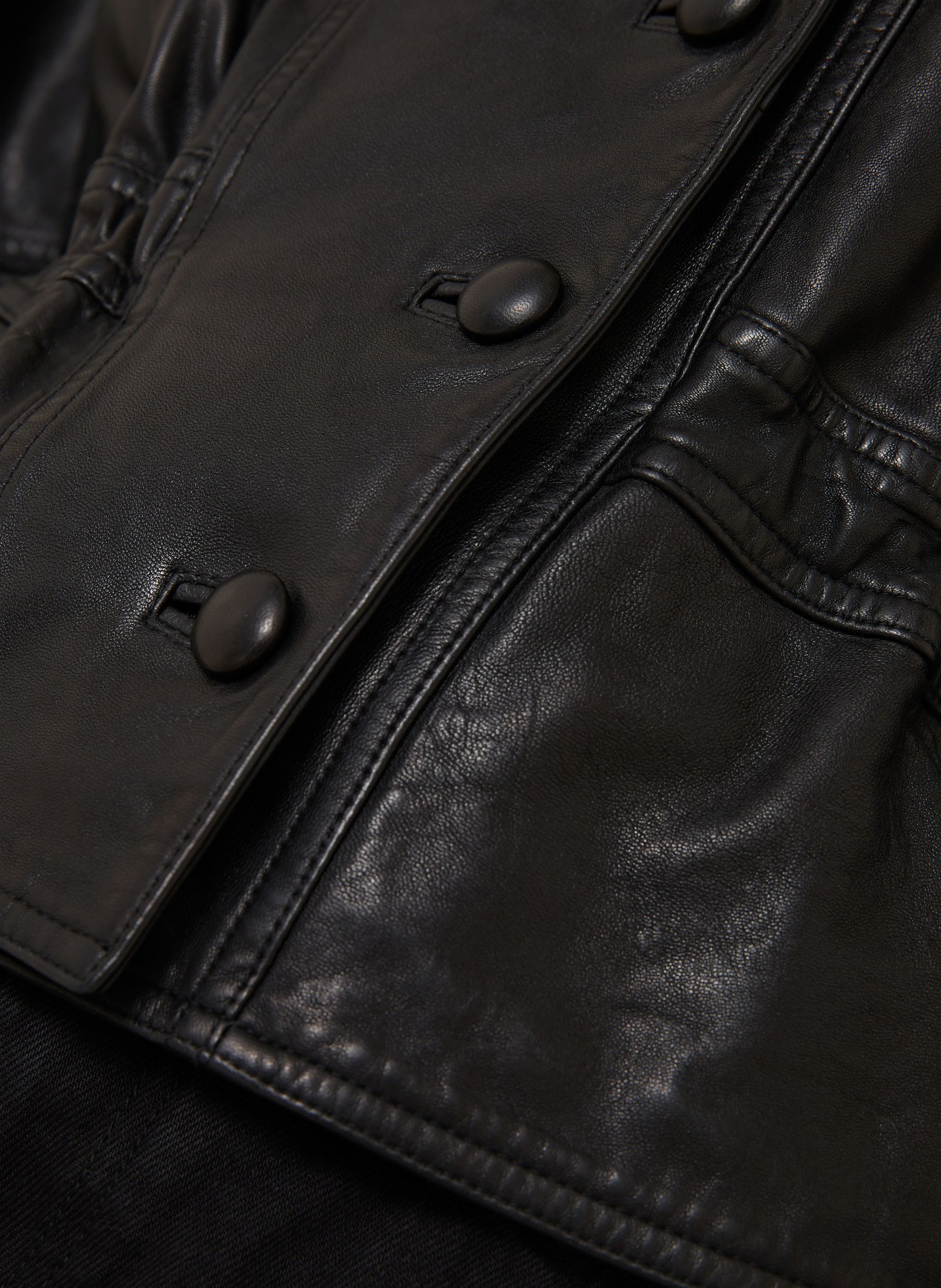 ISABEL MARANT TRESSY leather jacket: BLACK