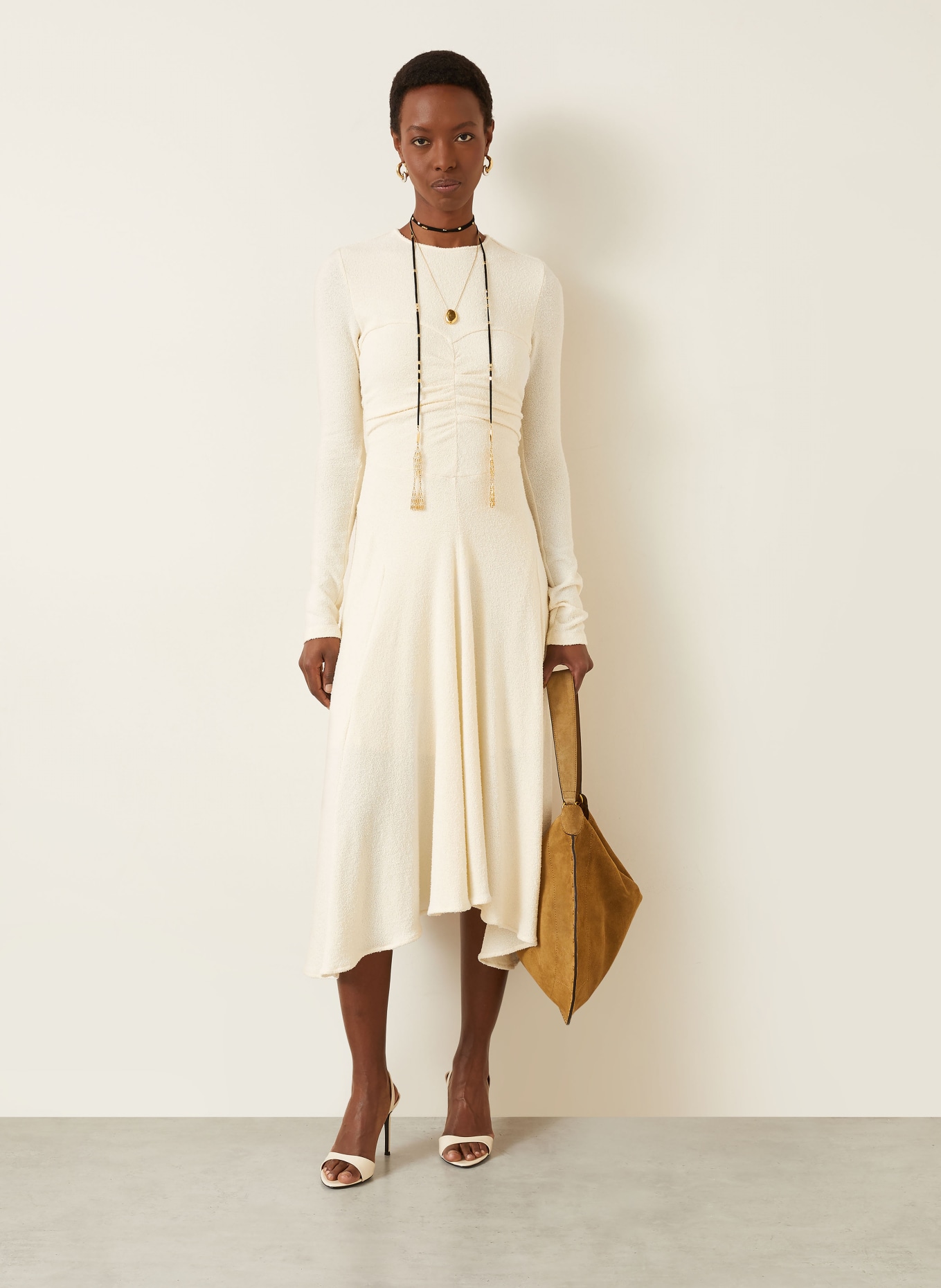 ISABEL MARANT bouclé dress: CREAM