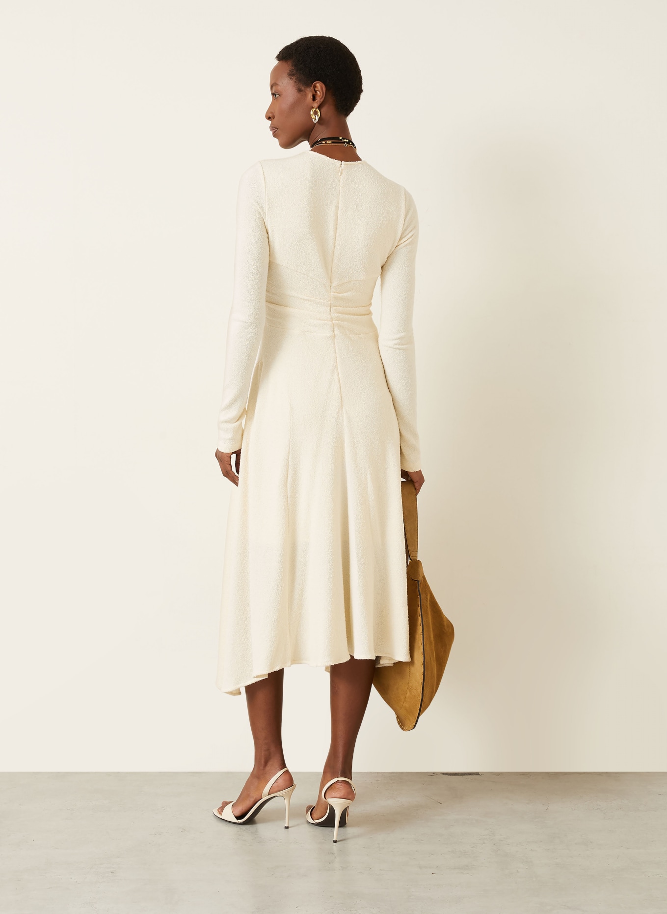 ISABEL MARANT bouclé dress: CREAM