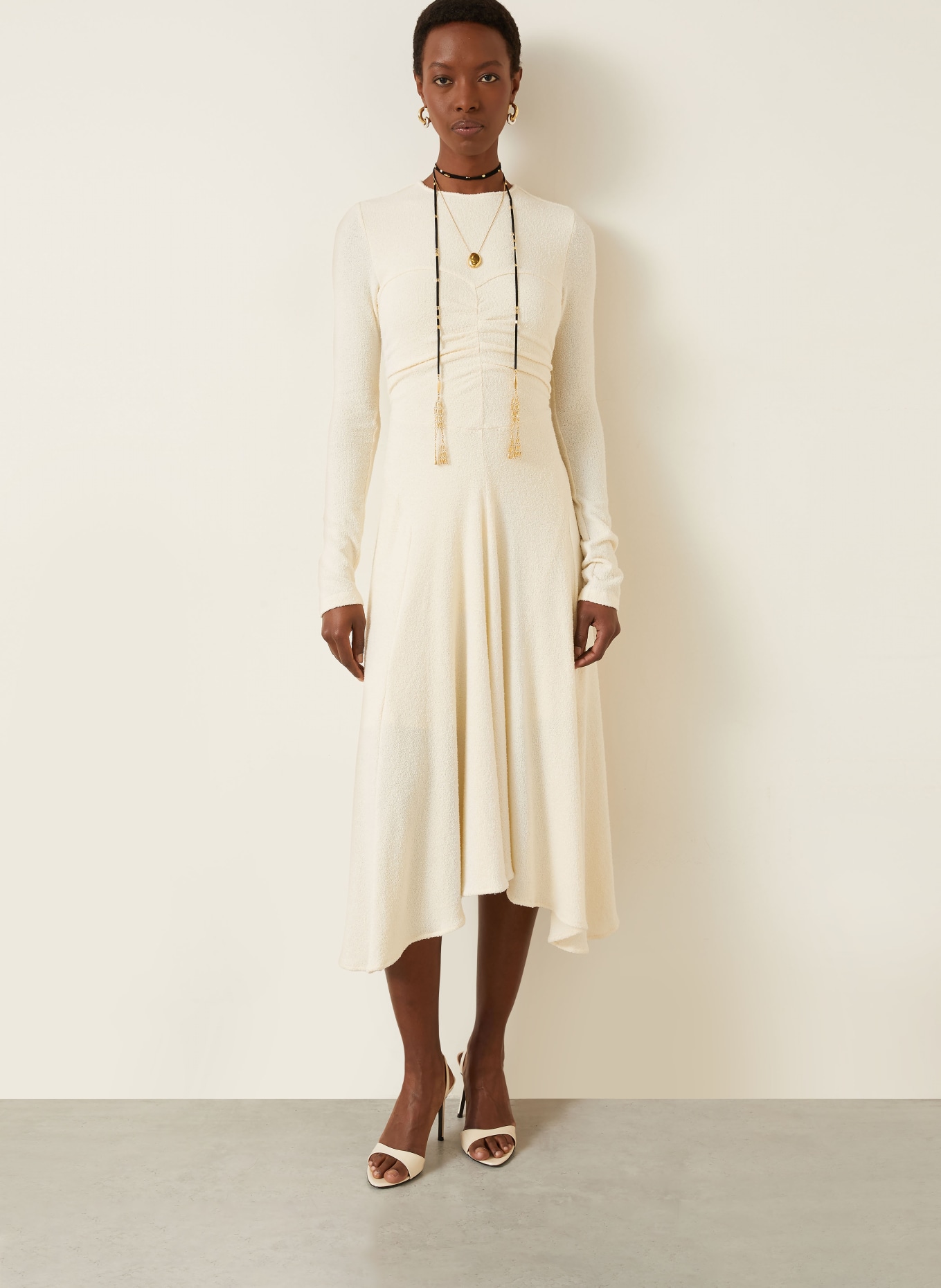 ISABEL MARANT bouclé dress: CREAM