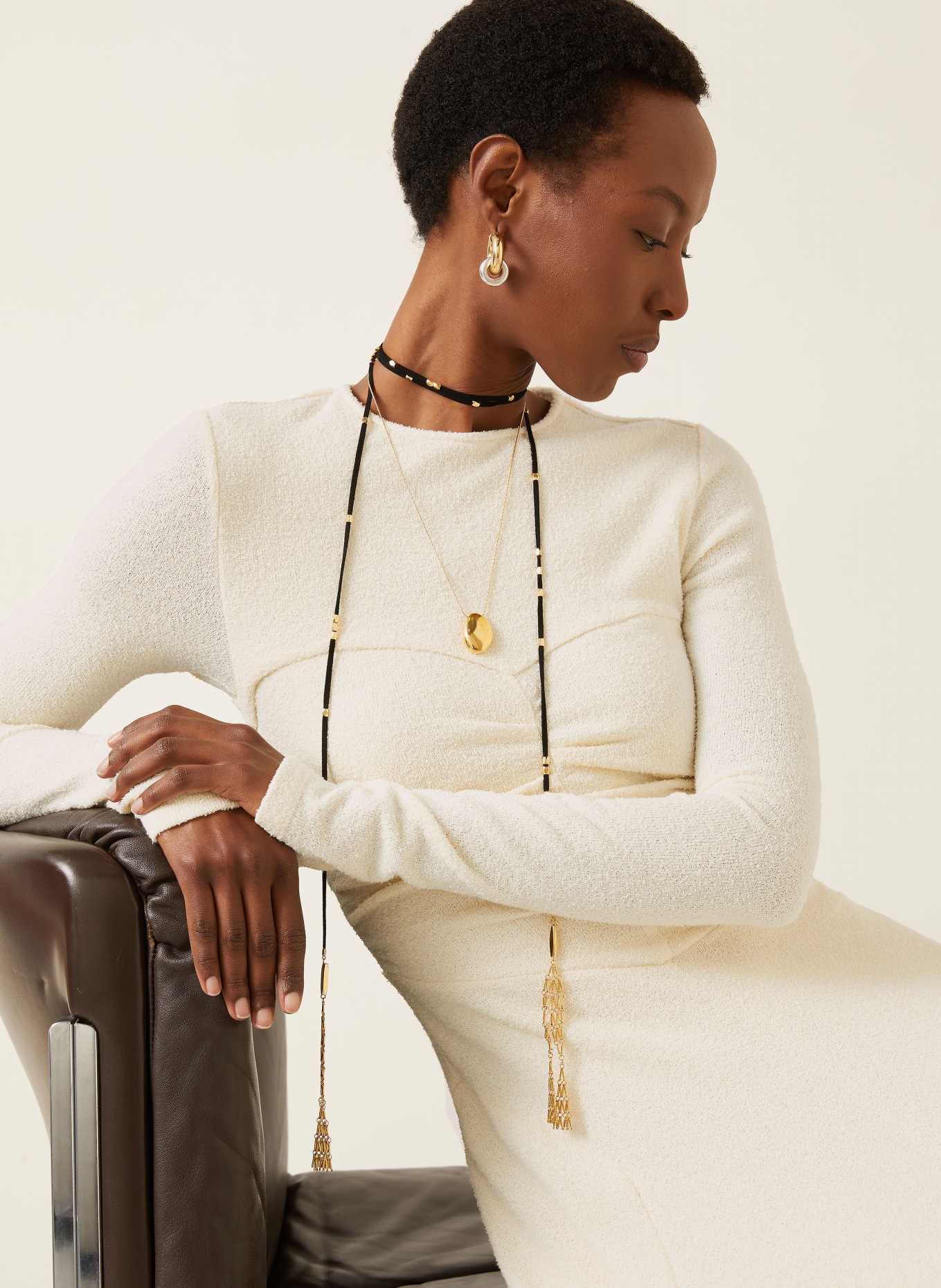 ISABEL MARANT bouclé dress: CREAM