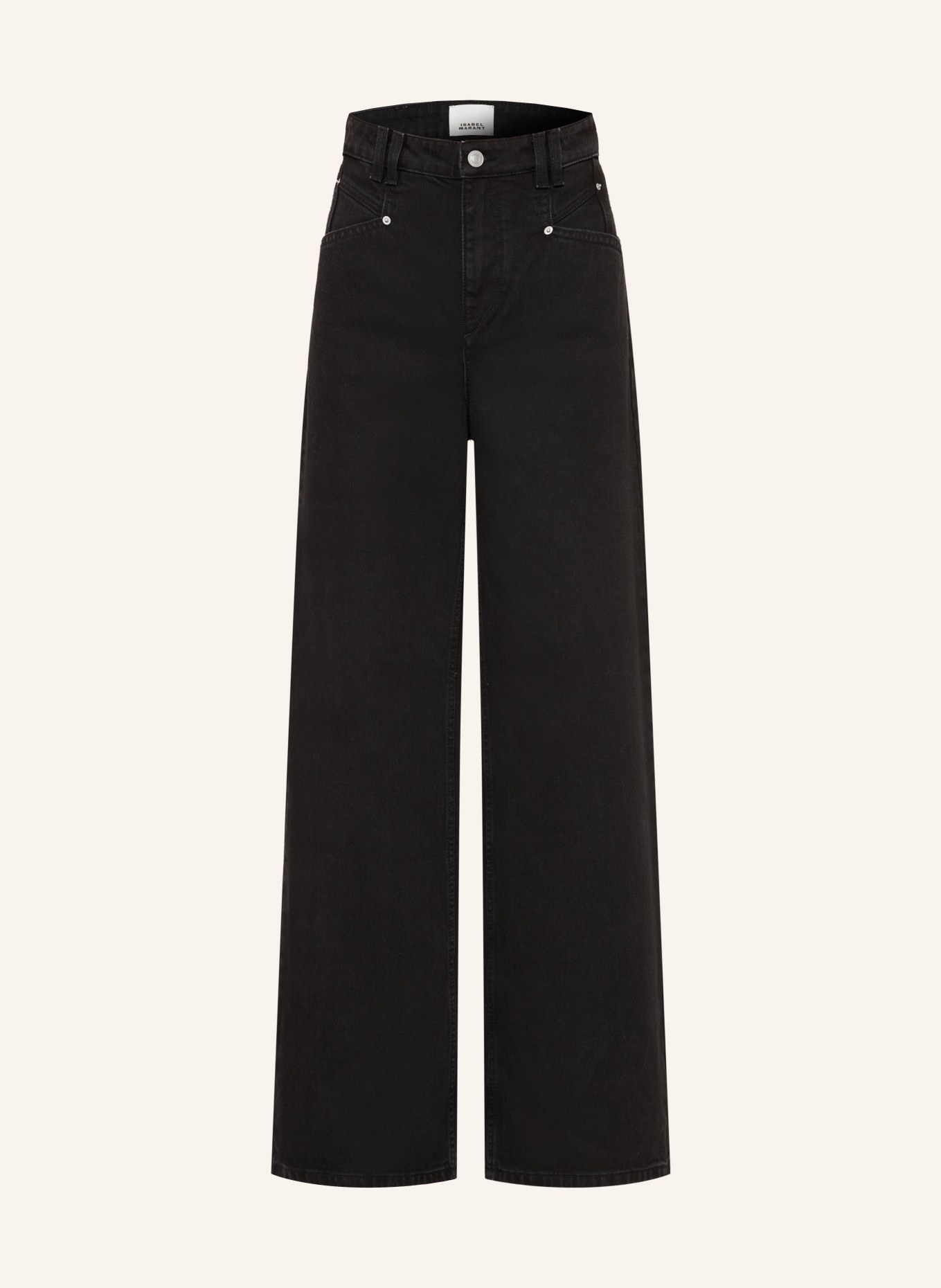 ISABEL MARANT Wide Leg Jeans LEMONY: 02FK FADED BLACK