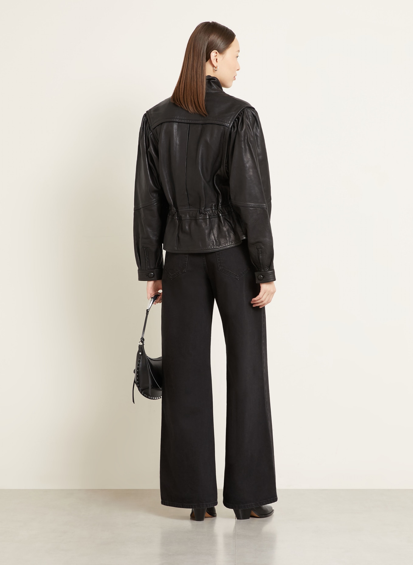 ISABEL MARANT Wide Leg Jeans LEMONY: 02FK FADED BLACK