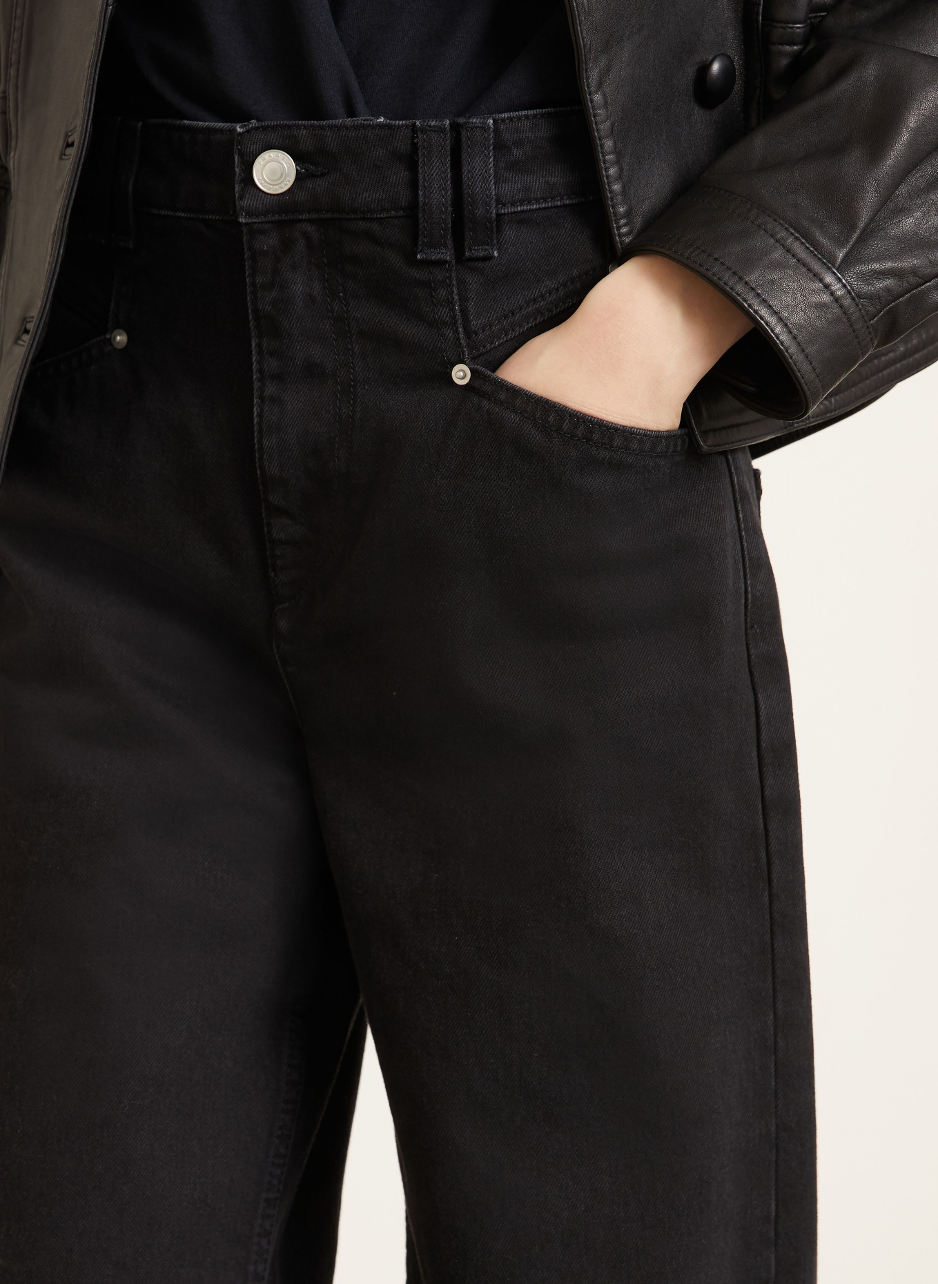 ISABEL MARANT Wide Leg Jeans LEMONY: 02FK FADED BLACK