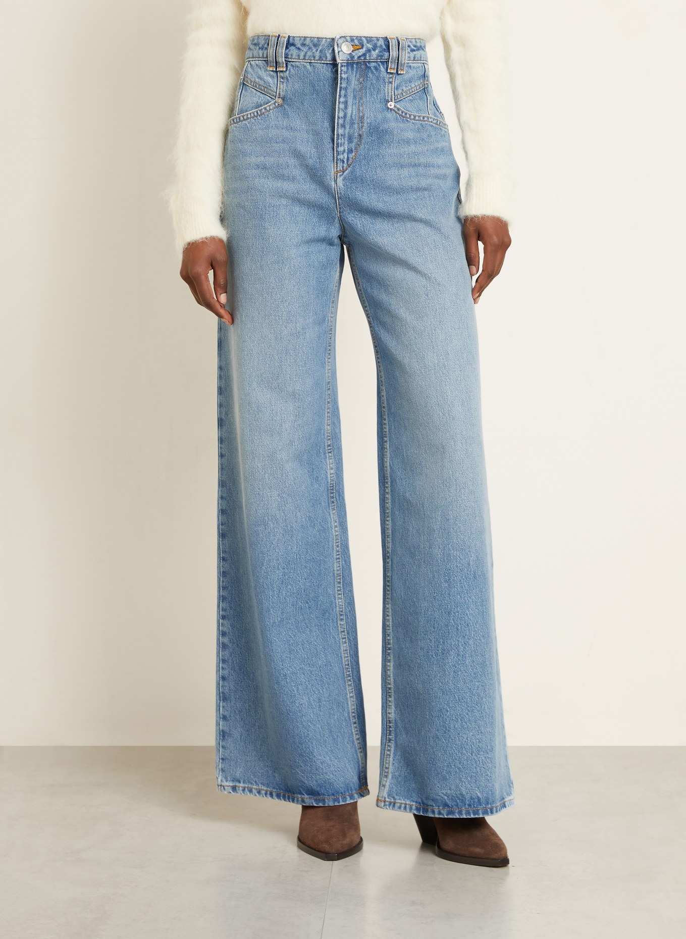 ISABEL MARANT Wide Leg Jeans LEMONY: 30LU LIGHT BLUE