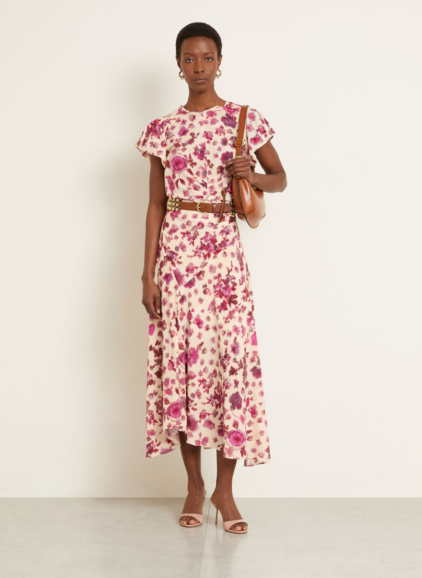 ISABEL MARANT Seidenrock SAKURA: FUCHSIA / ECRU