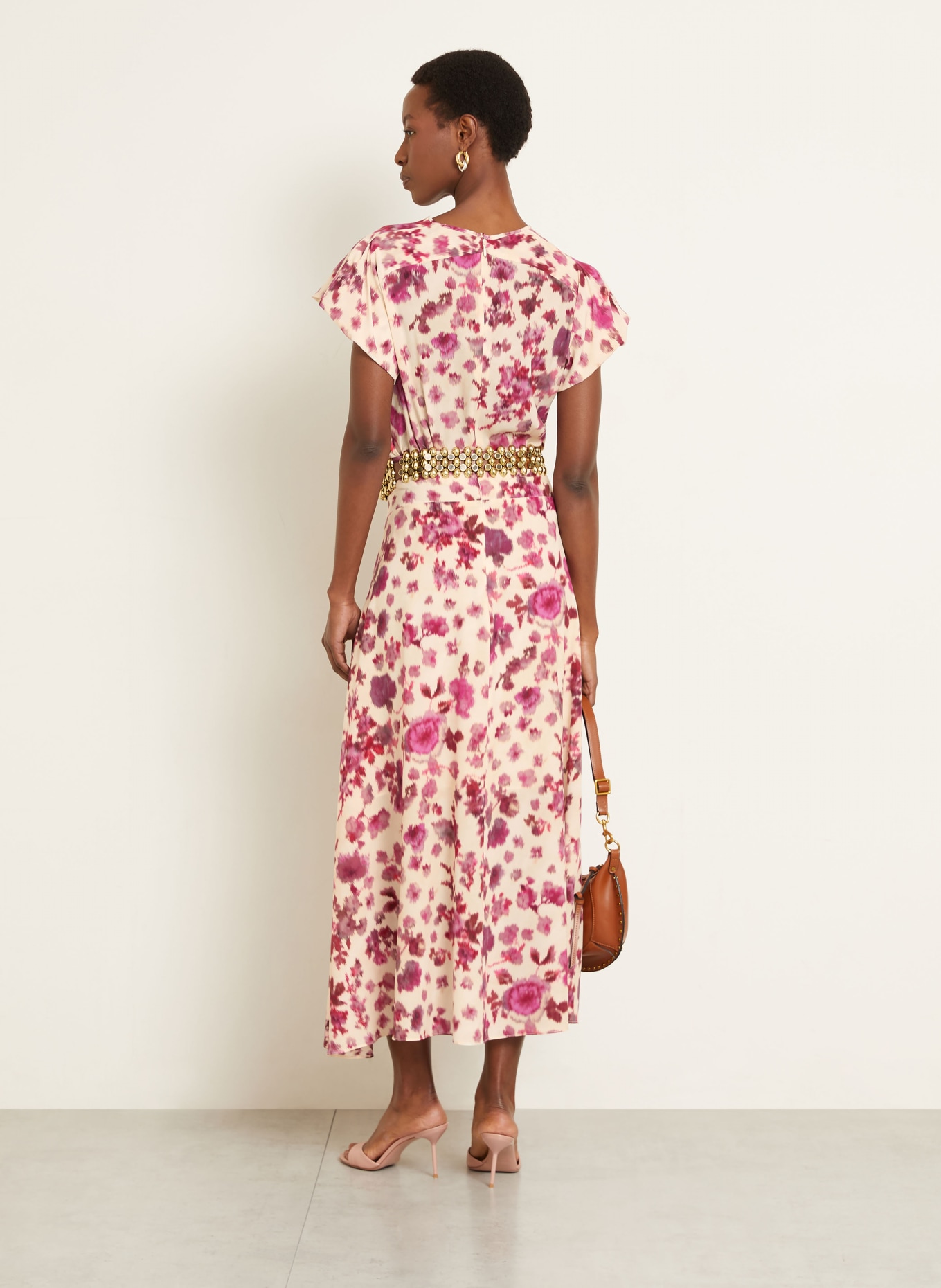 ISABEL MARANT Seidenrock SAKURA: FUCHSIA / ECRU