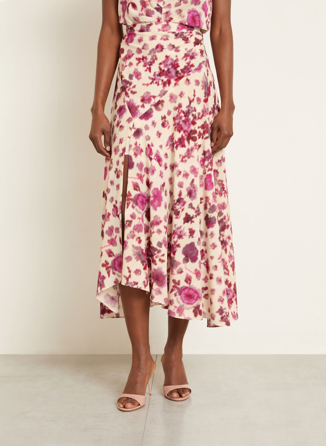 ISABEL MARANT Seidenrock SAKURA: FUCHSIA / ECRU