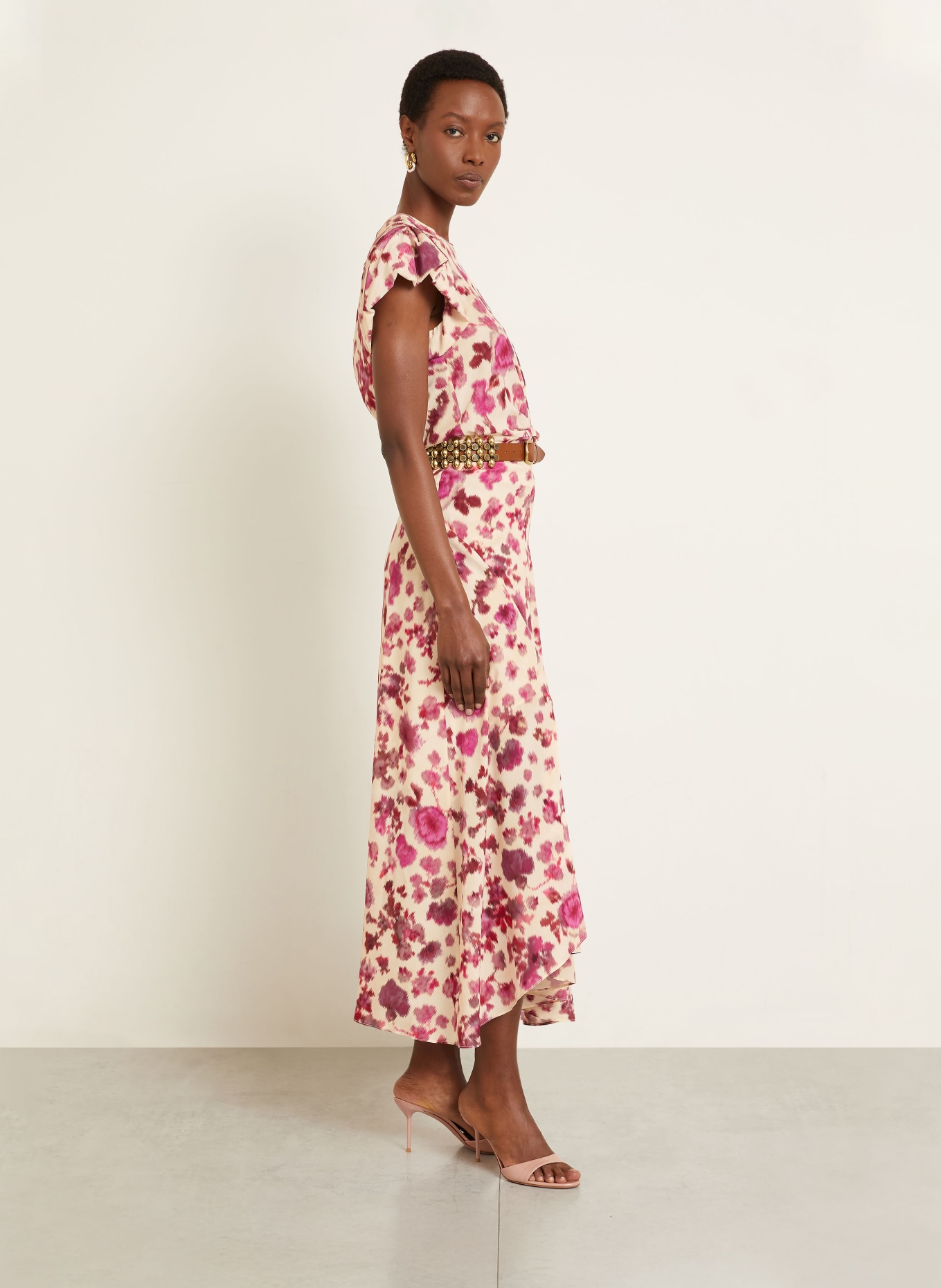 ISABEL MARANT Seidenrock SAKURA: FUCHSIA / ECRU