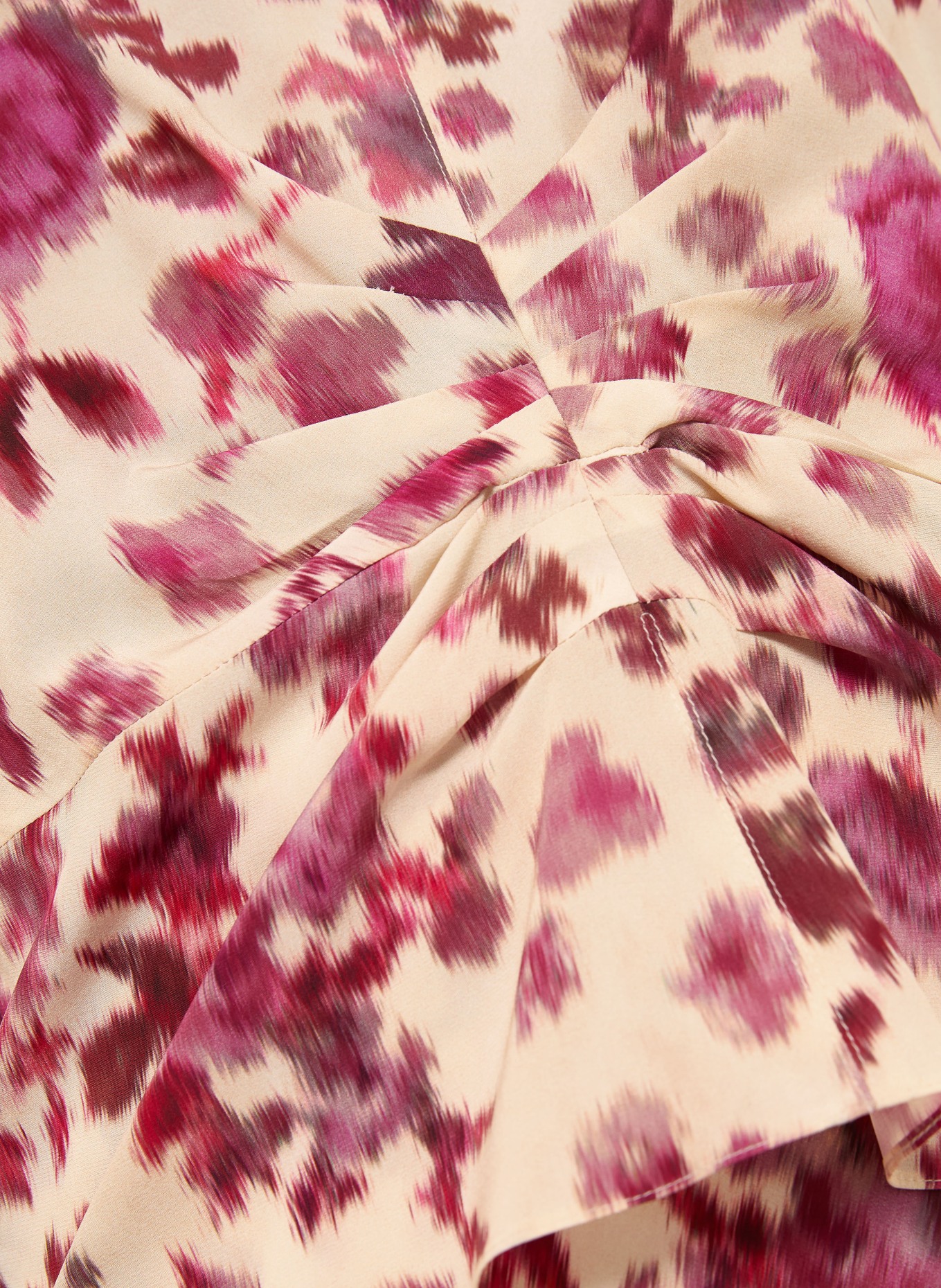 ISABEL MARANT TULLYA silk blouse shirt: FUCHSIA / CREAM