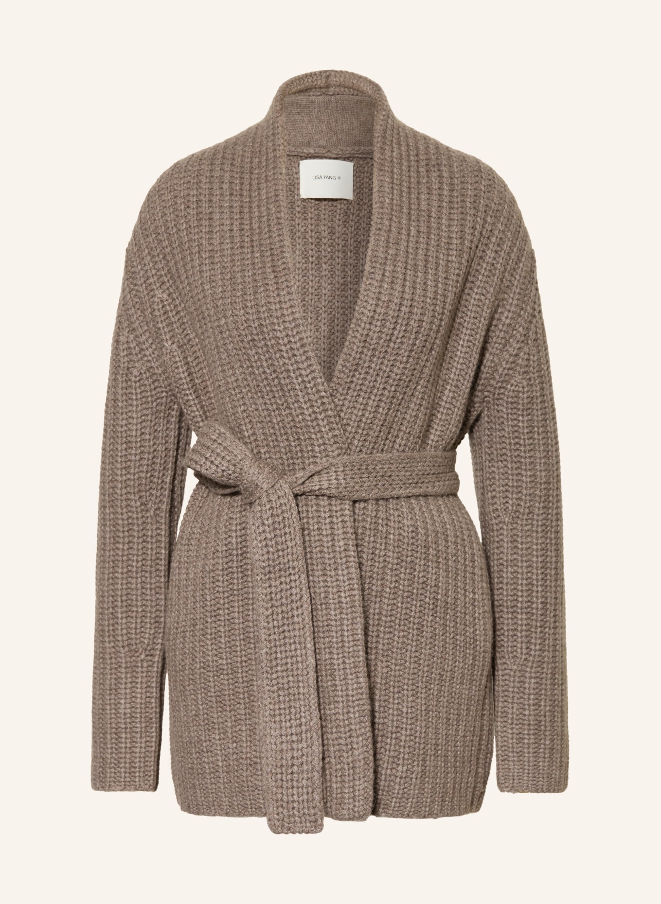 LISA YANG Strickhülle aus Cashmere: TAUPE