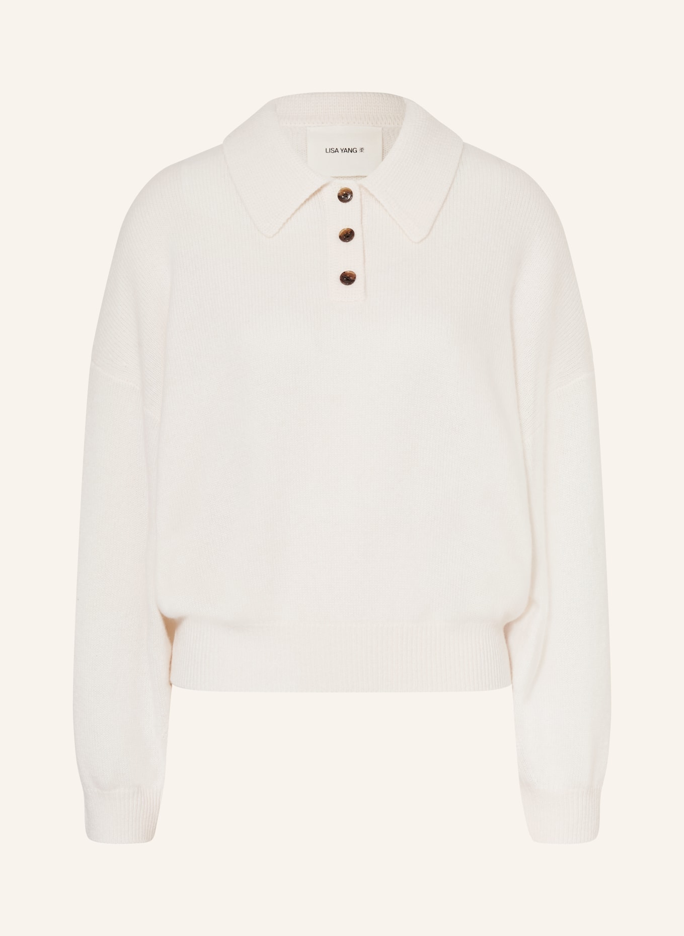 LISA YANG Cashmere-Pullover: CREME