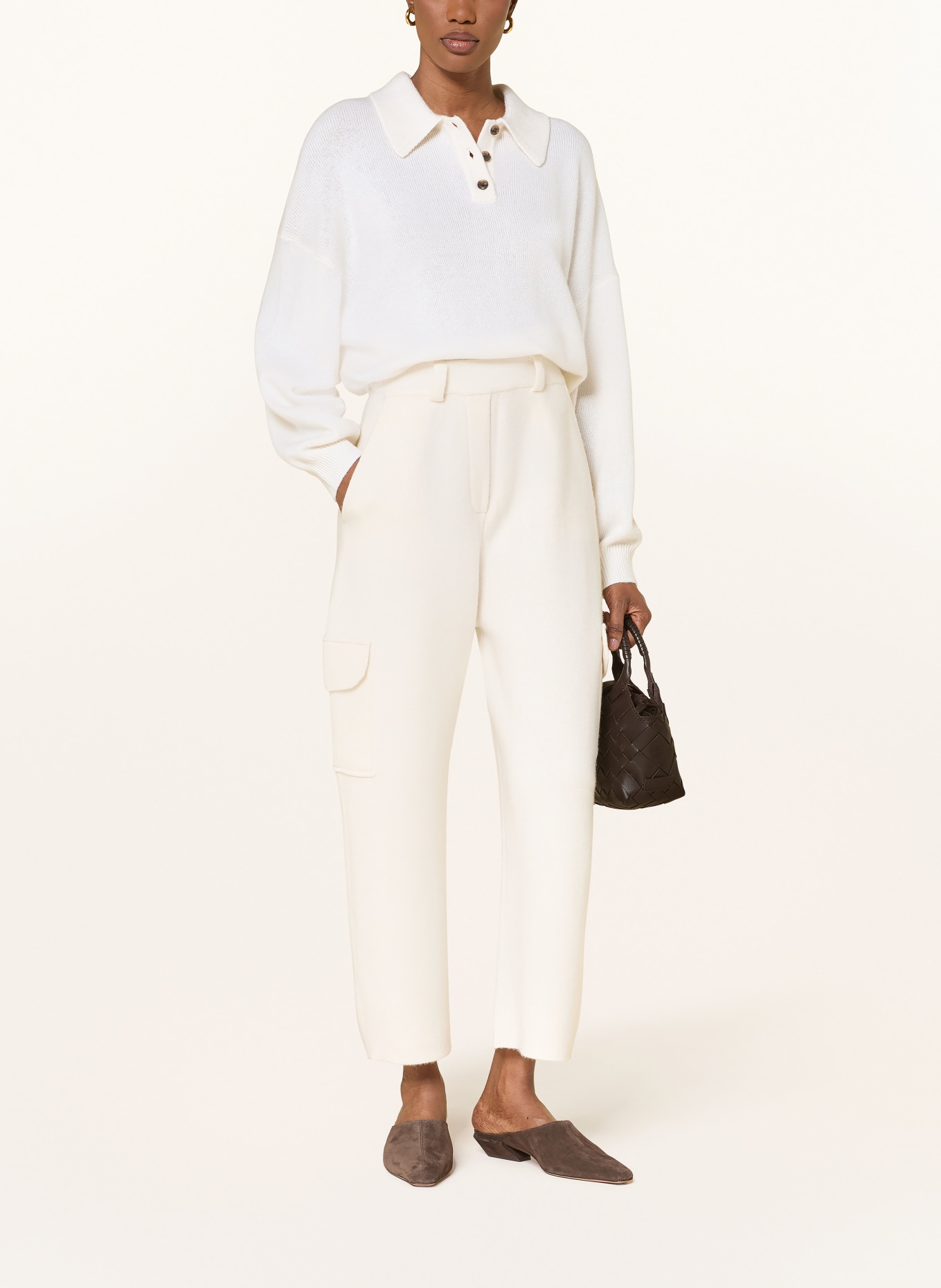 LISA YANG Cashmere-Pullover: CREME
