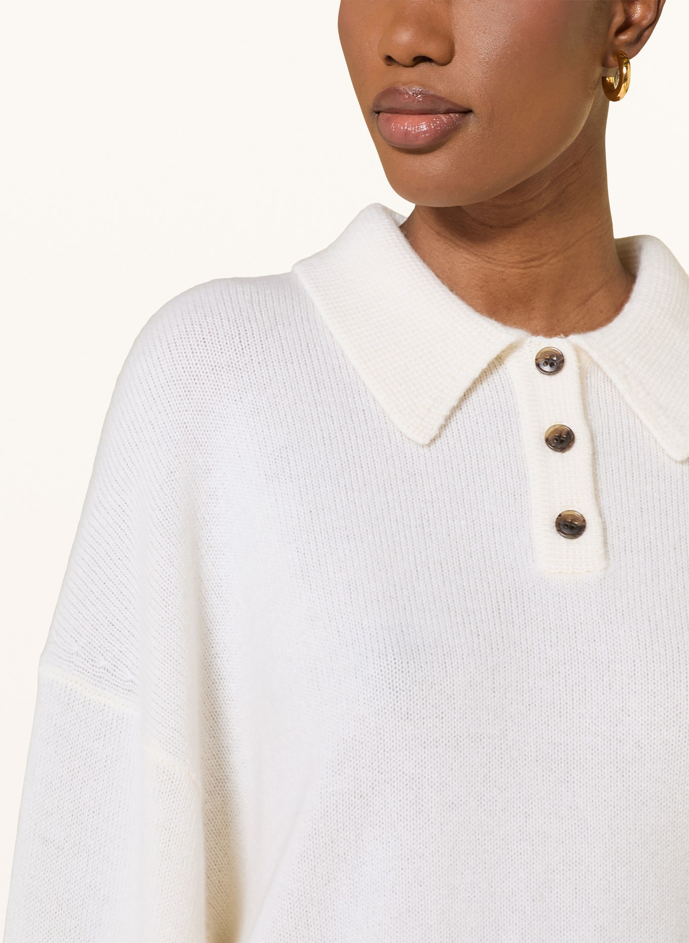 LISA YANG Cashmere-Pullover: CREME