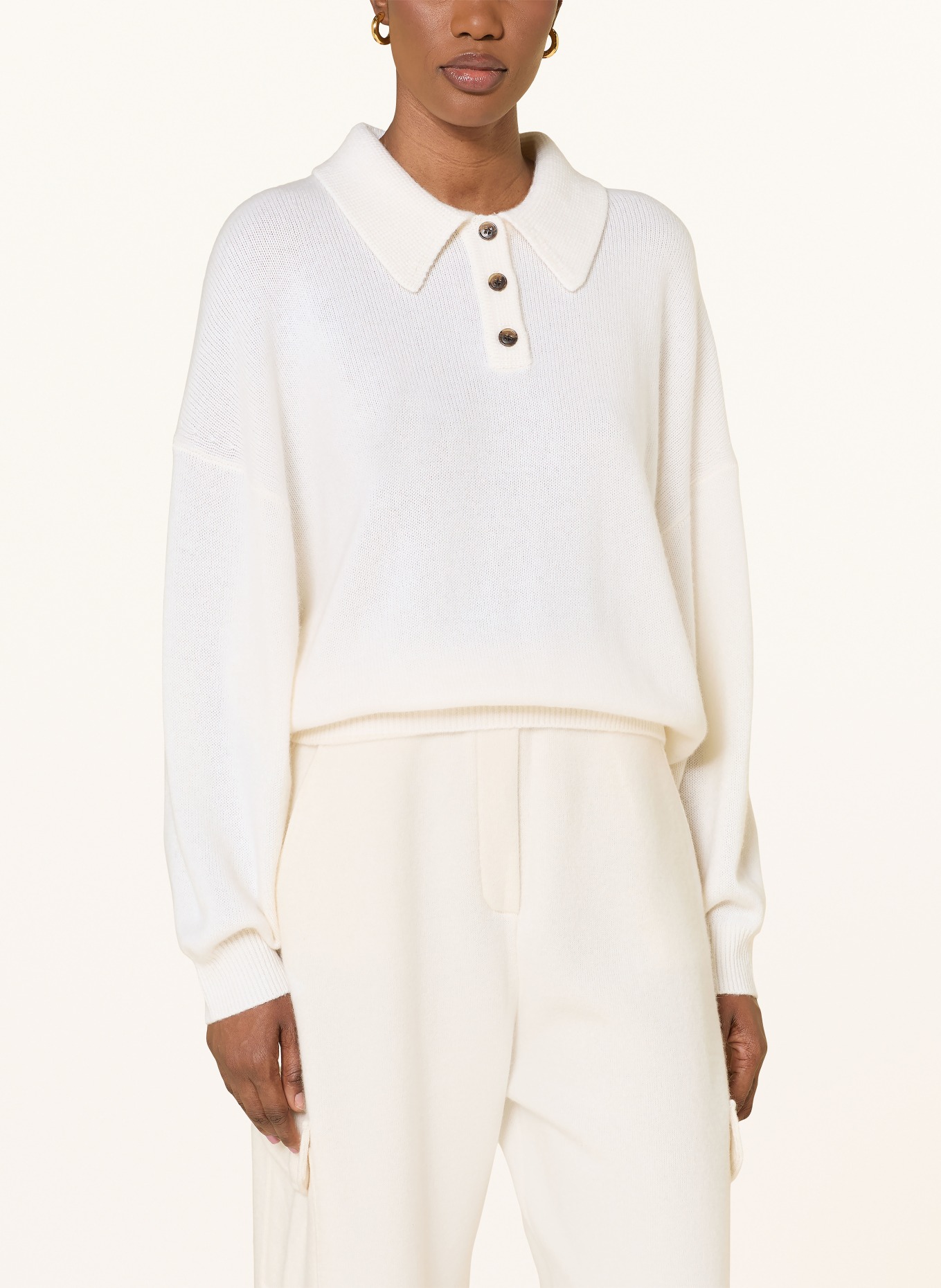 LISA YANG Cashmere-Pullover: CREME